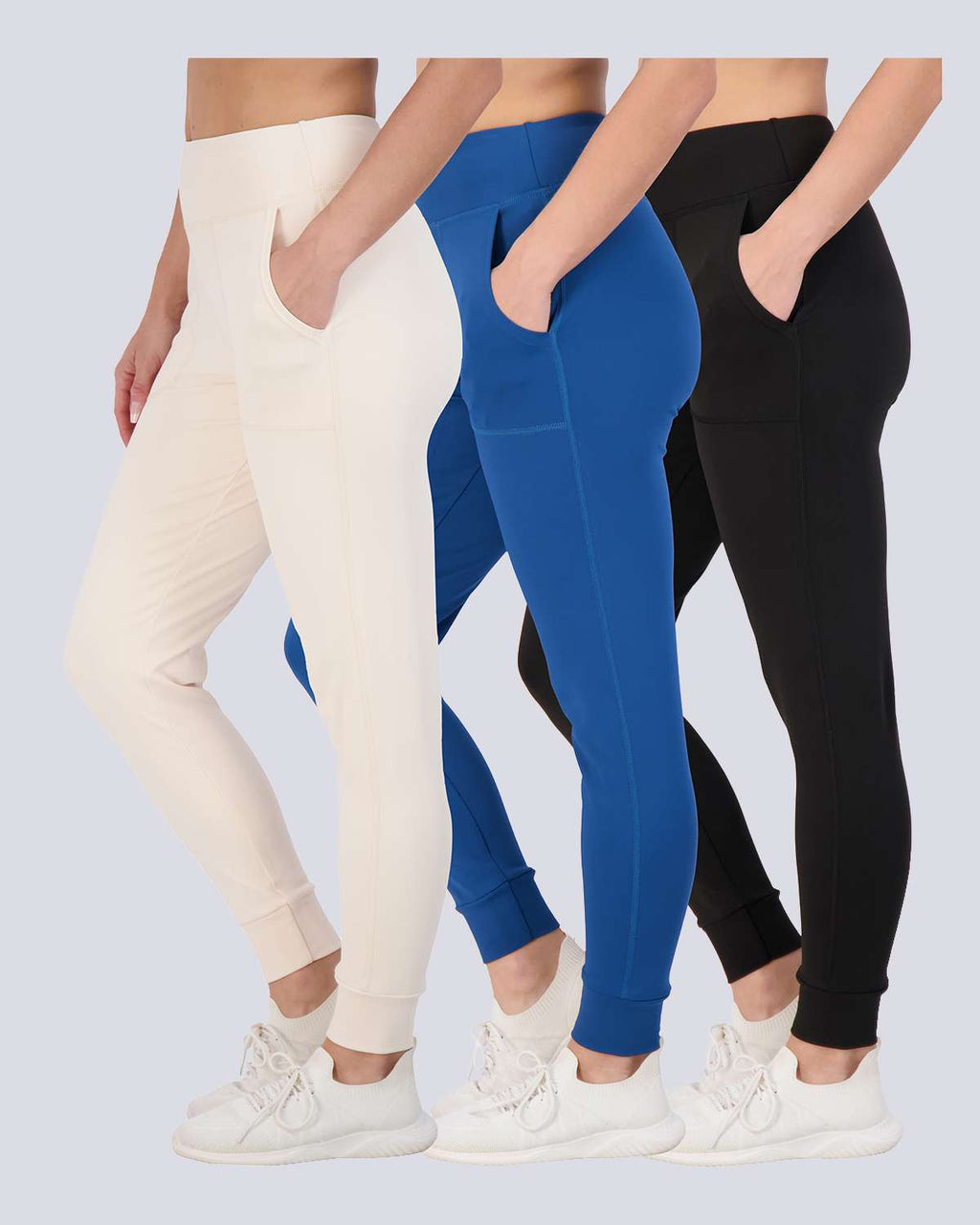 3 Pack: Women's Joggers with Pockets (Available in Plus Size)