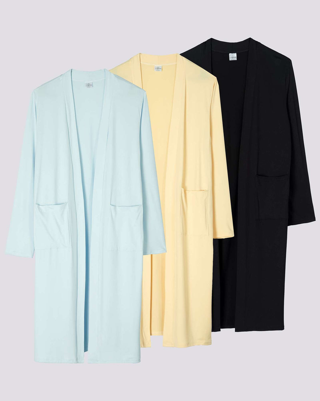 3 Pack: Women's Long Sleeve Open-Front Cardigan