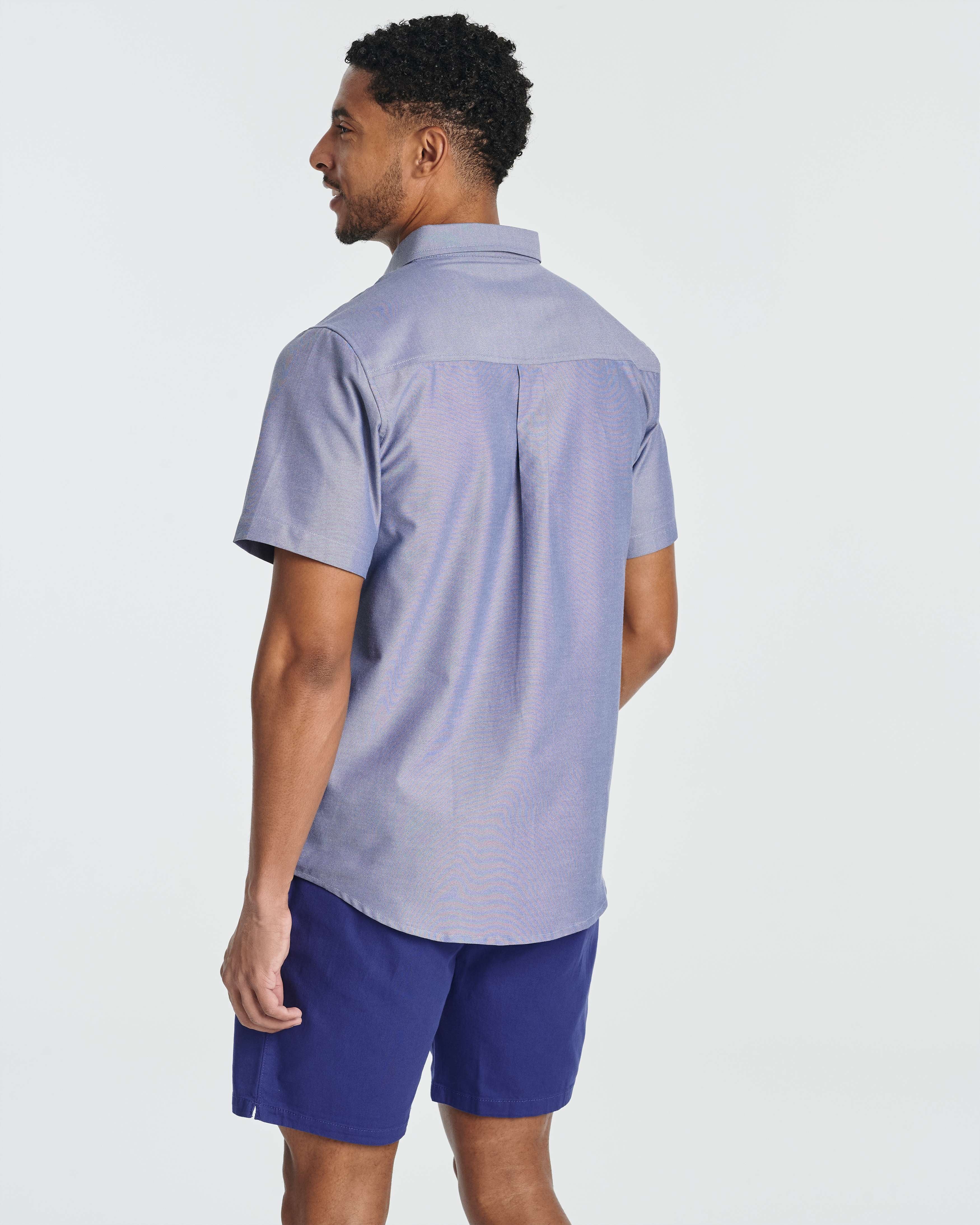 3 Pack: Men's Short-Sleeve Oxford Shirt (Available in Big & Tall)