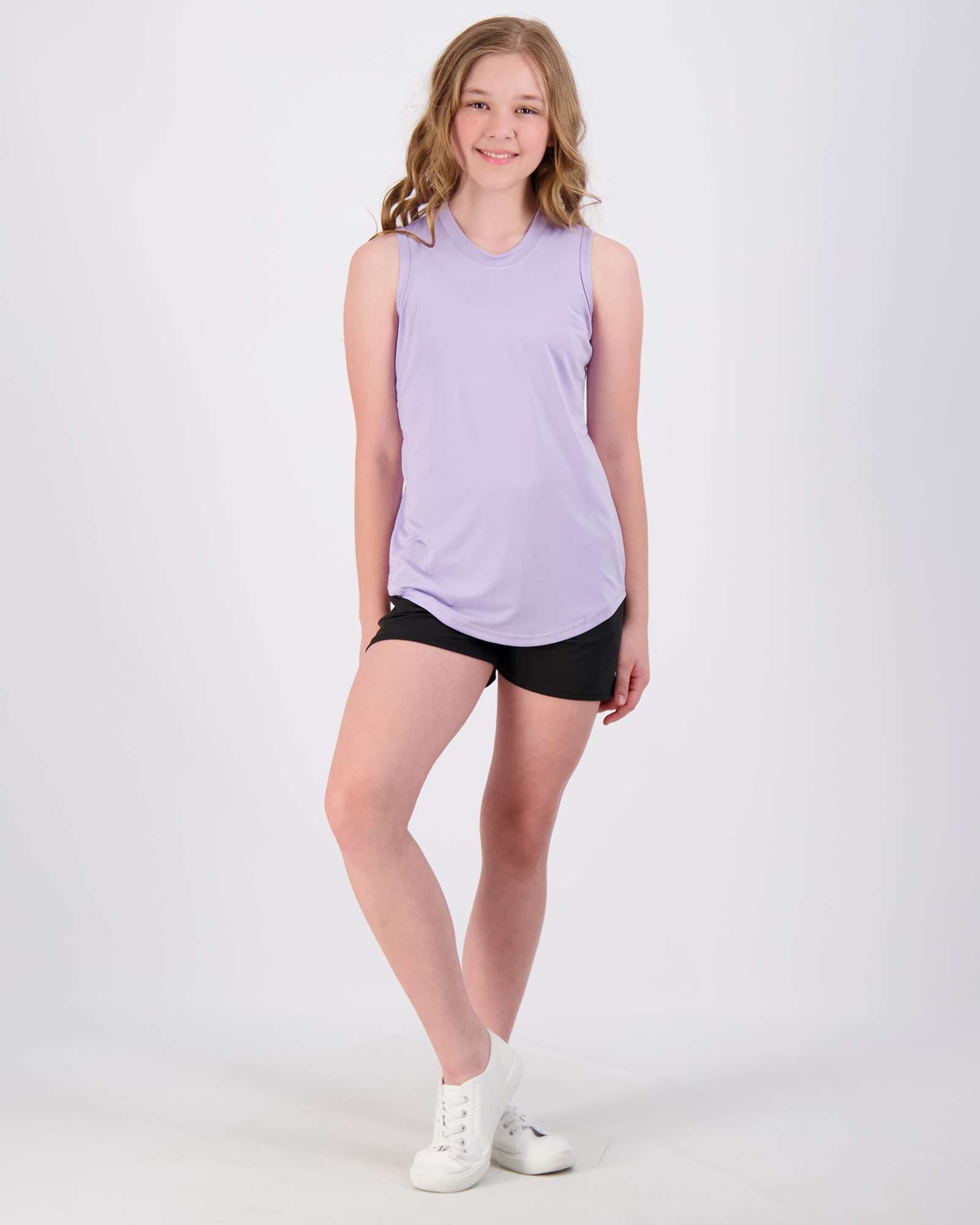 4 Pack: Girls Active Dry Fit Performance Tank Top