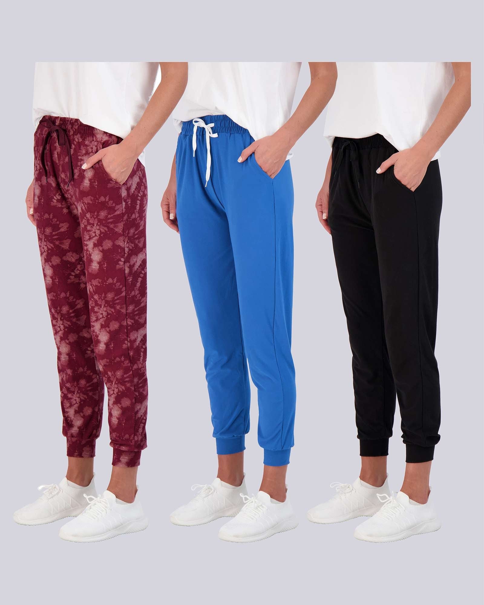 3 Pack: Womens Ultra-Soft Lounge Joggers