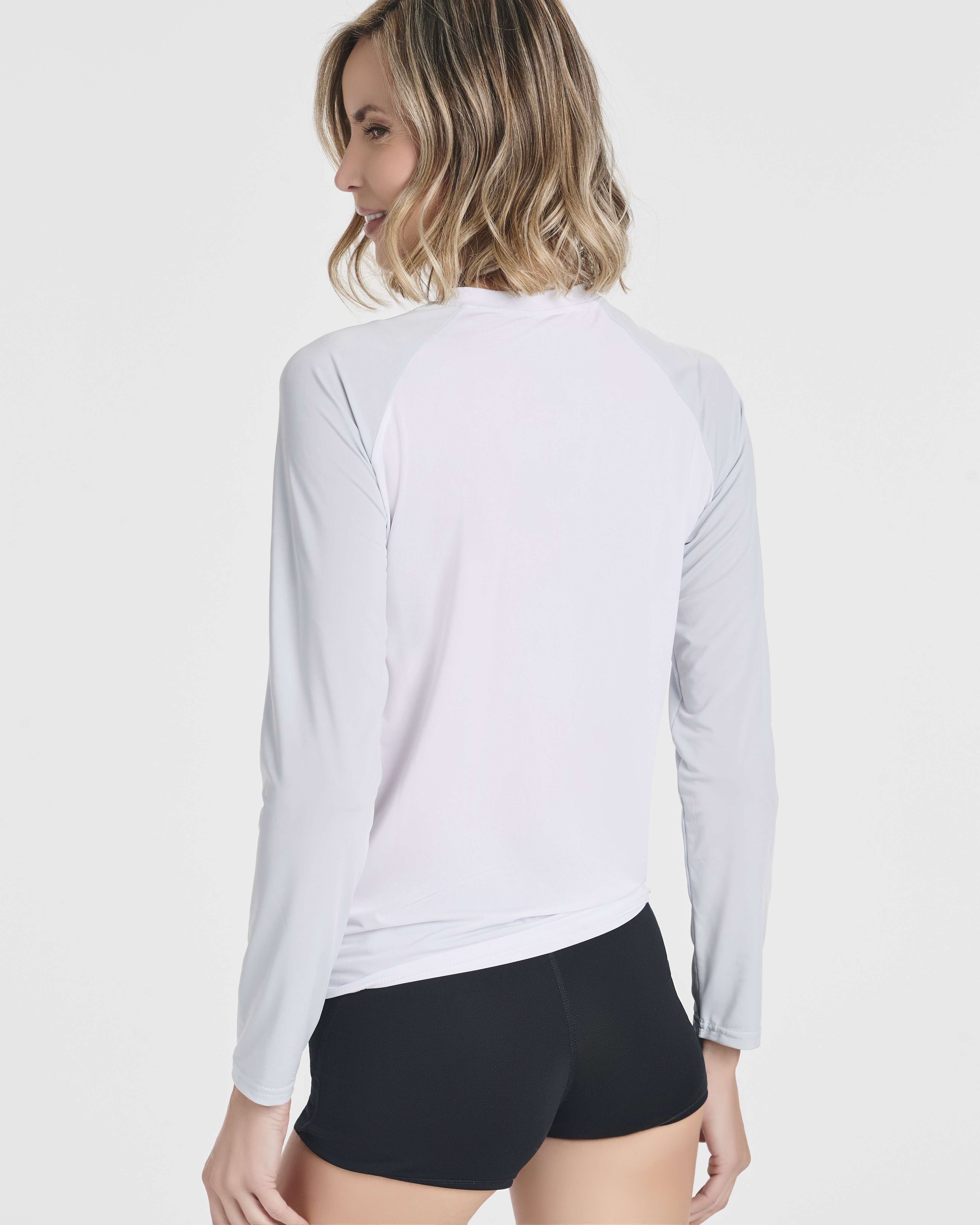 4 Pack: Women's Long Sleeve Rash Guard Shirt Swimwear UPF Sun Protection (Available In Plus Size)