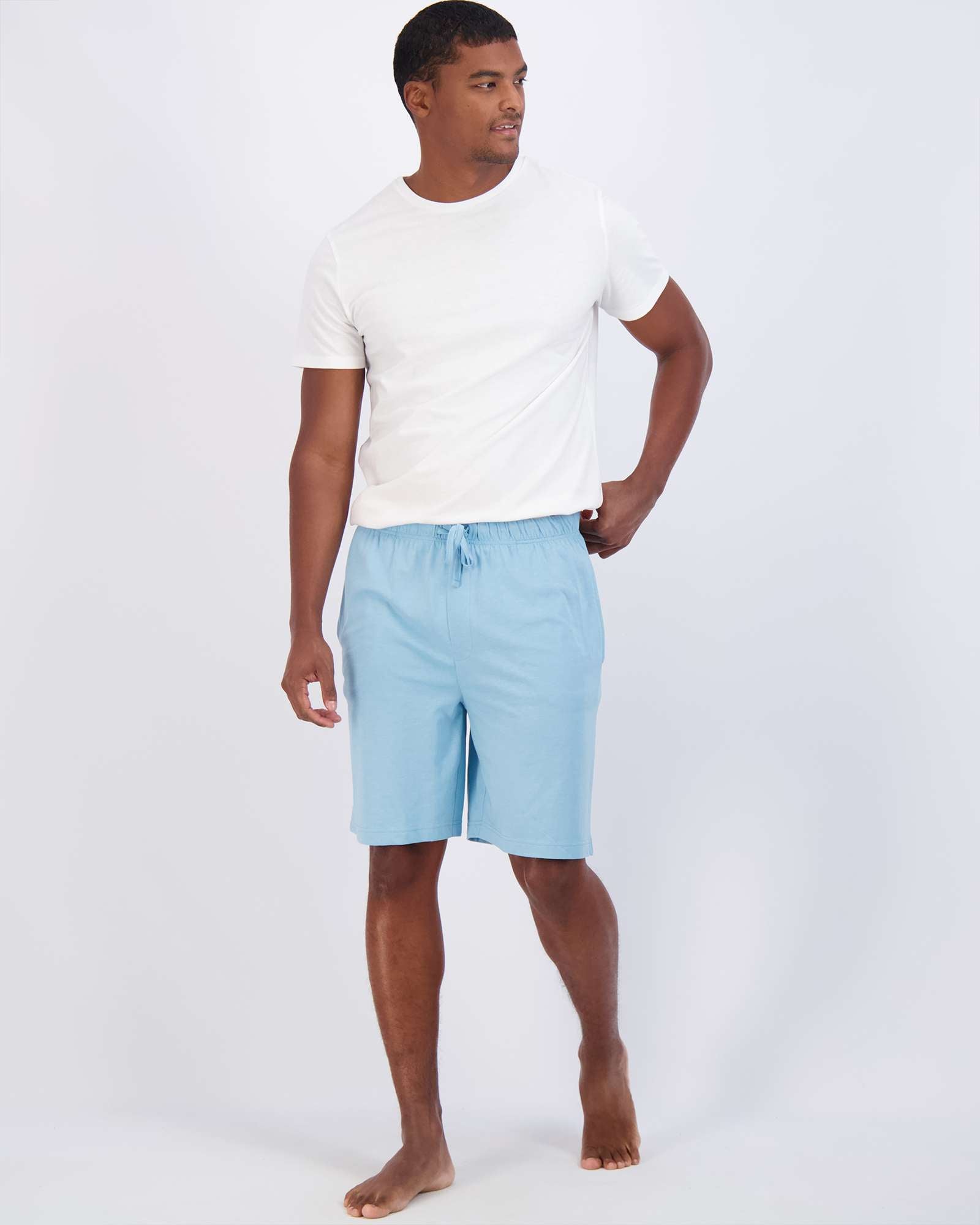 3 Pack:Mens Cotton Sleep Pajama Lounge Shorts