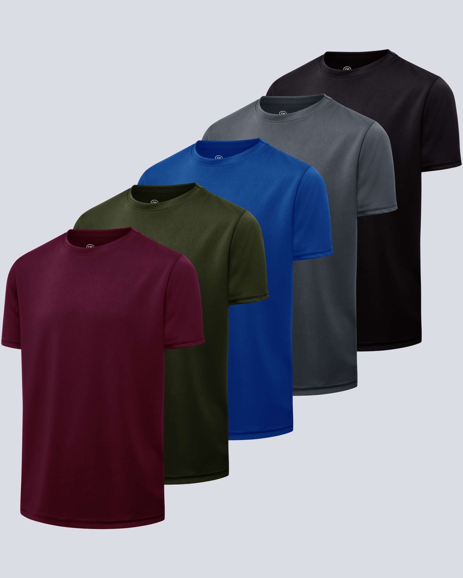 5 Pack: Boys Mesh Active Short-Sleeve T-Shirt