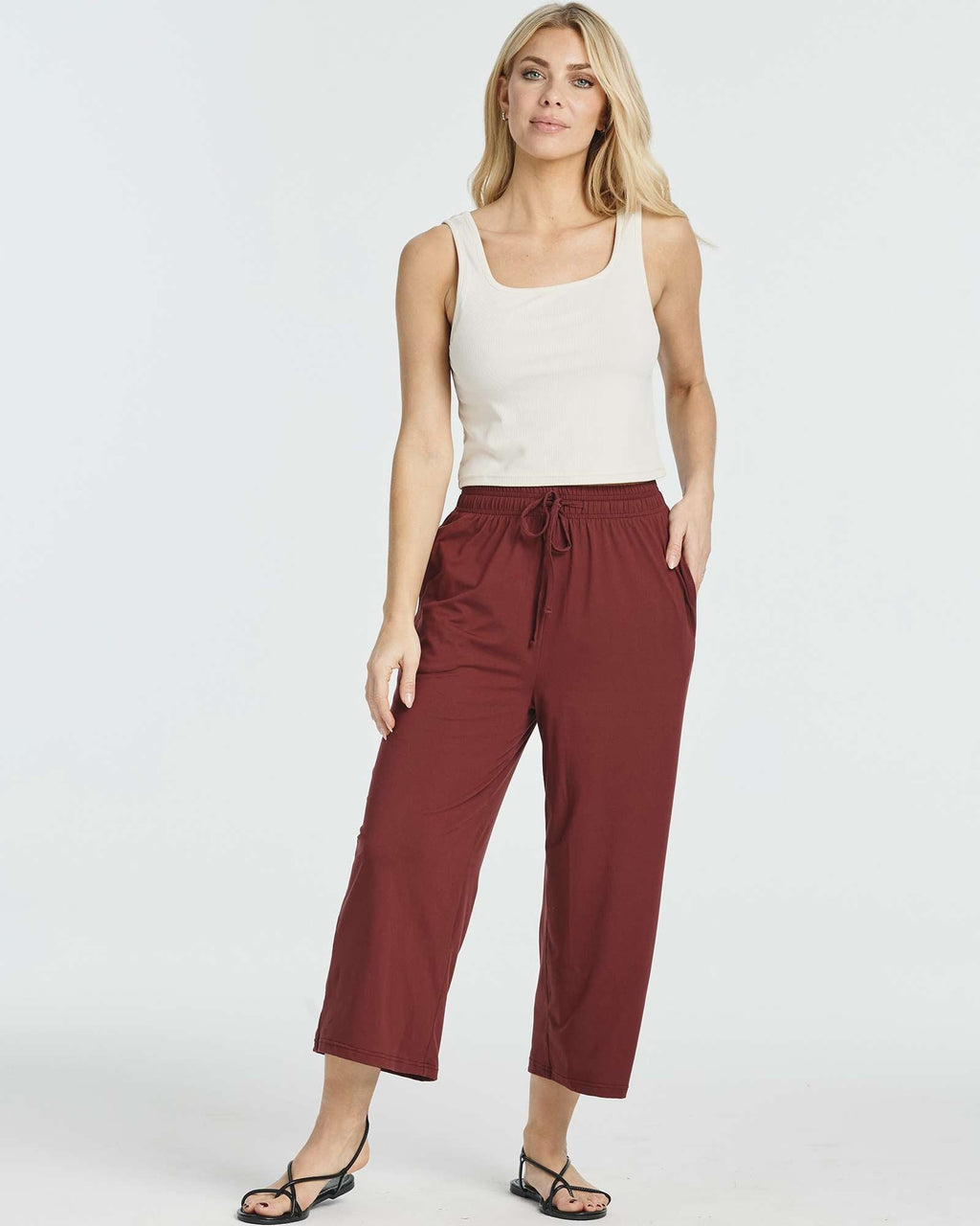 3 Pack: Women's Ultra-Soft Wide Leg Capri Pants
