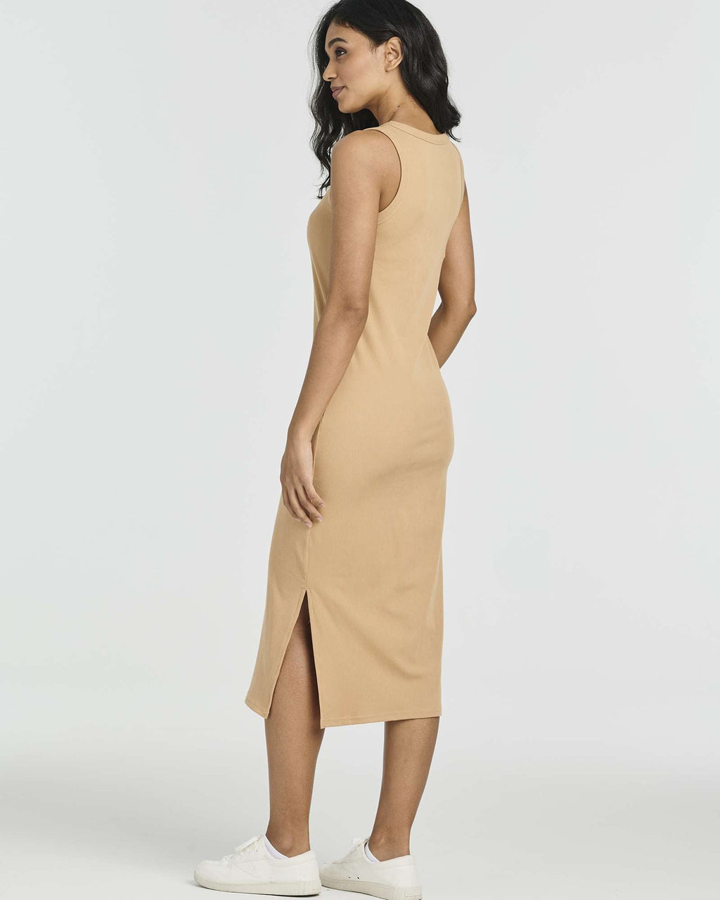 3 Pack: Women's Ribbed Knit Sleeveless Crew Neck Dress