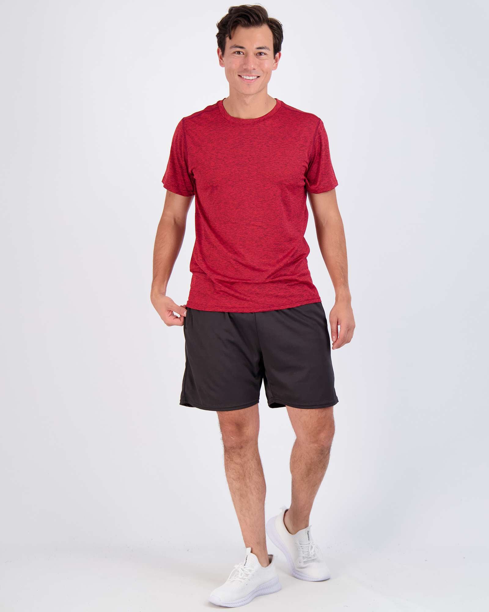 5 Pack: Mens Dry-Fit Active Crew Neck T-Shirt