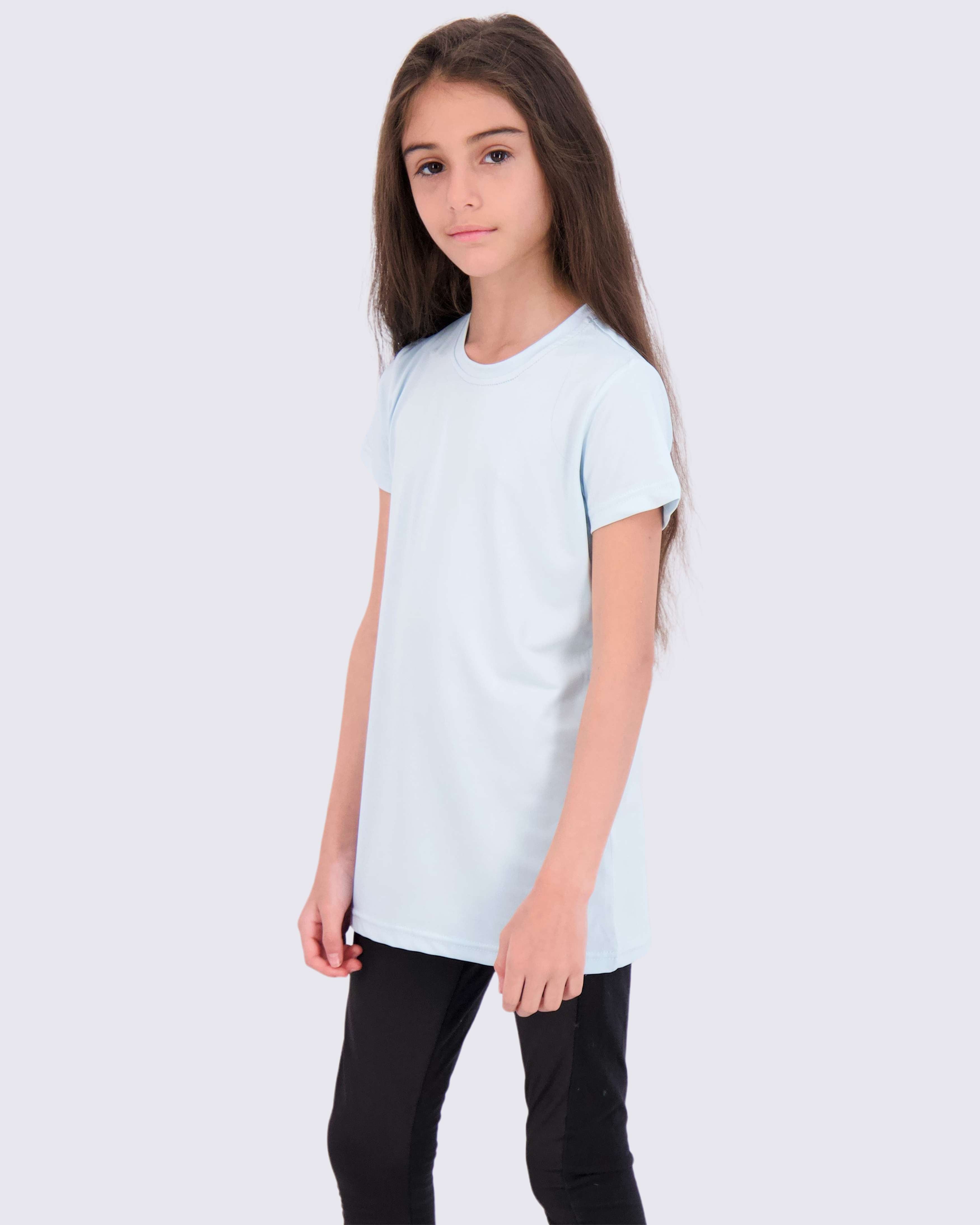4 Pack: Girls Short Sleeve Dry-Fit Crew Neck Active T-Shirt