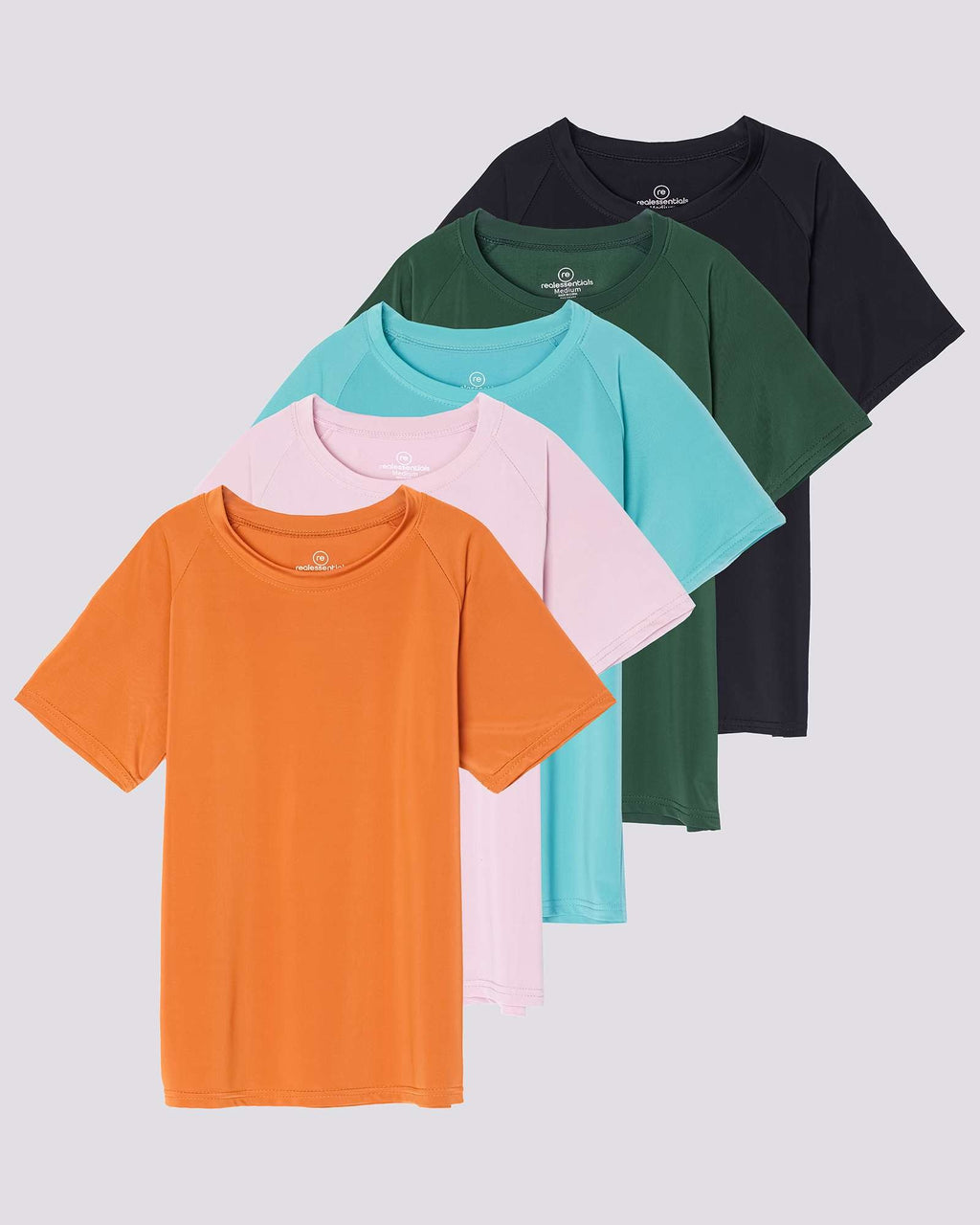 5 Pack: Girls' Short Sleeve UPF Rashguard Shirt