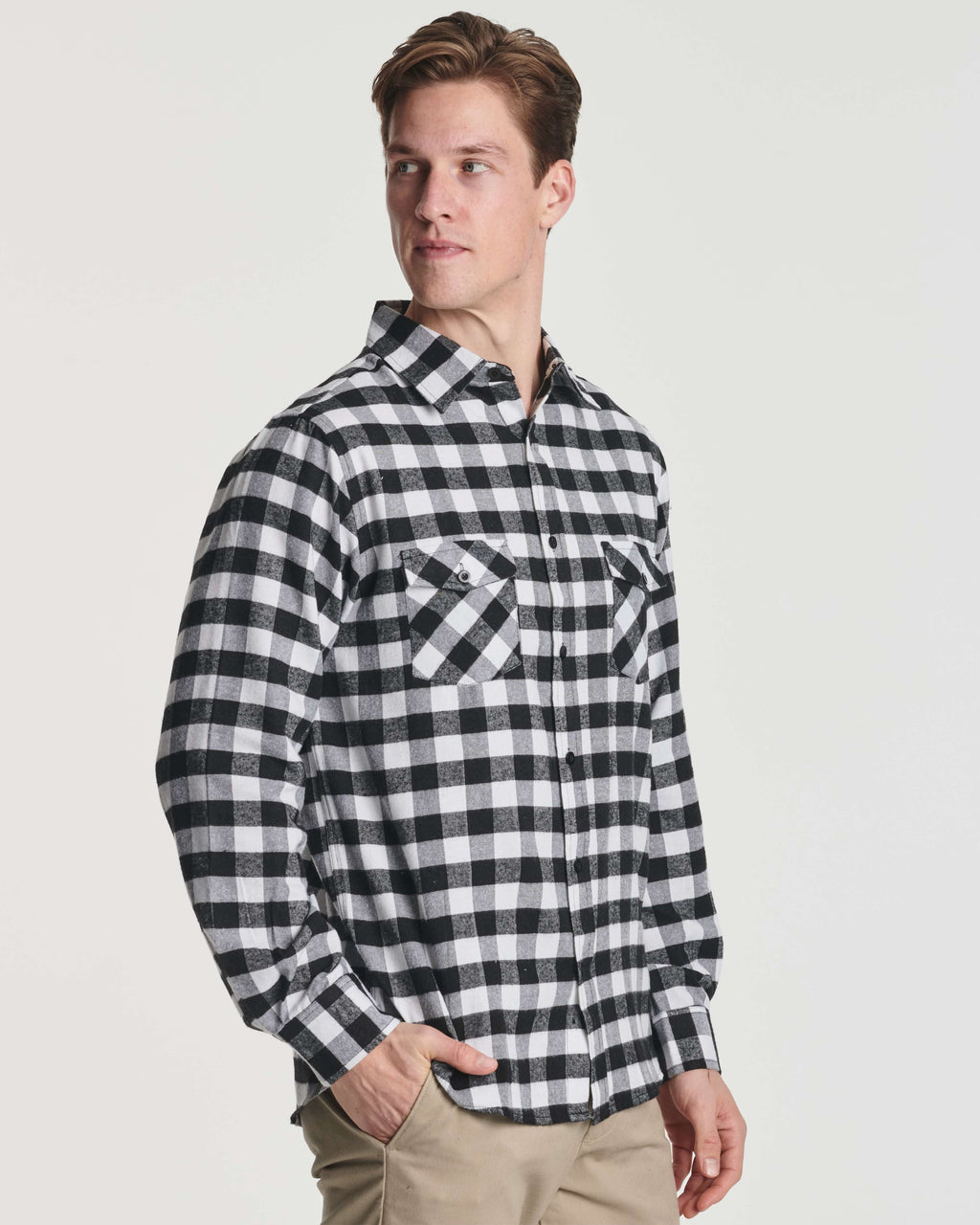 3 Pack: Men's Long-Sleeve Flannel Shirt
