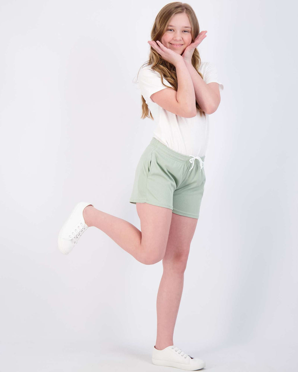 4 Pack: Girls' Mesh Athletic Performance Shorts