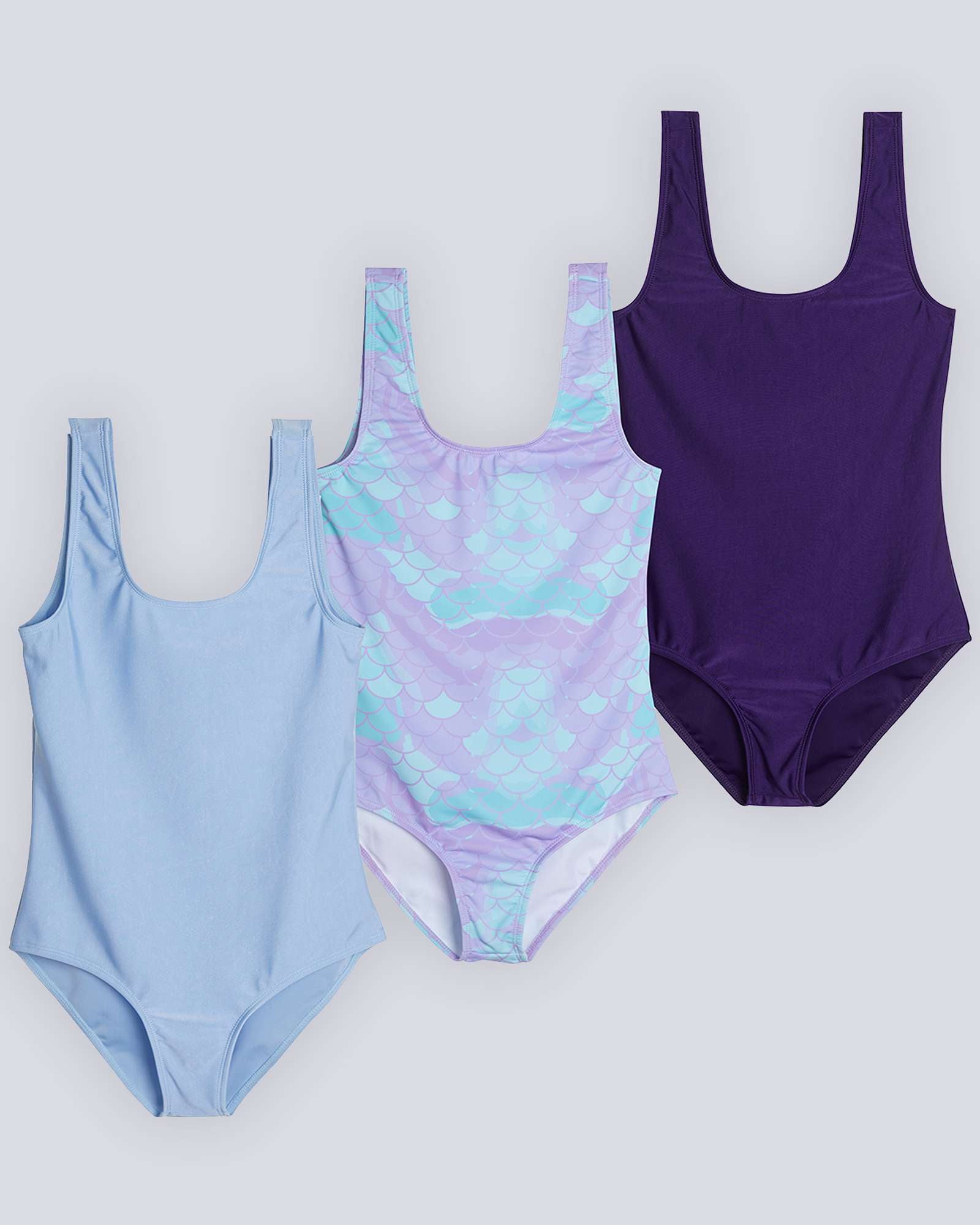 3 Pack: Girls' Surf One Piece Swimsuit