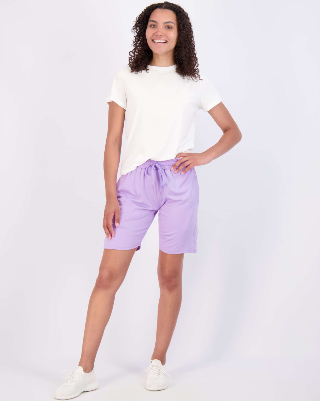4 Pack: Women's 7" Bermuda Long High Waisted Shorts (Available in Plus Size)