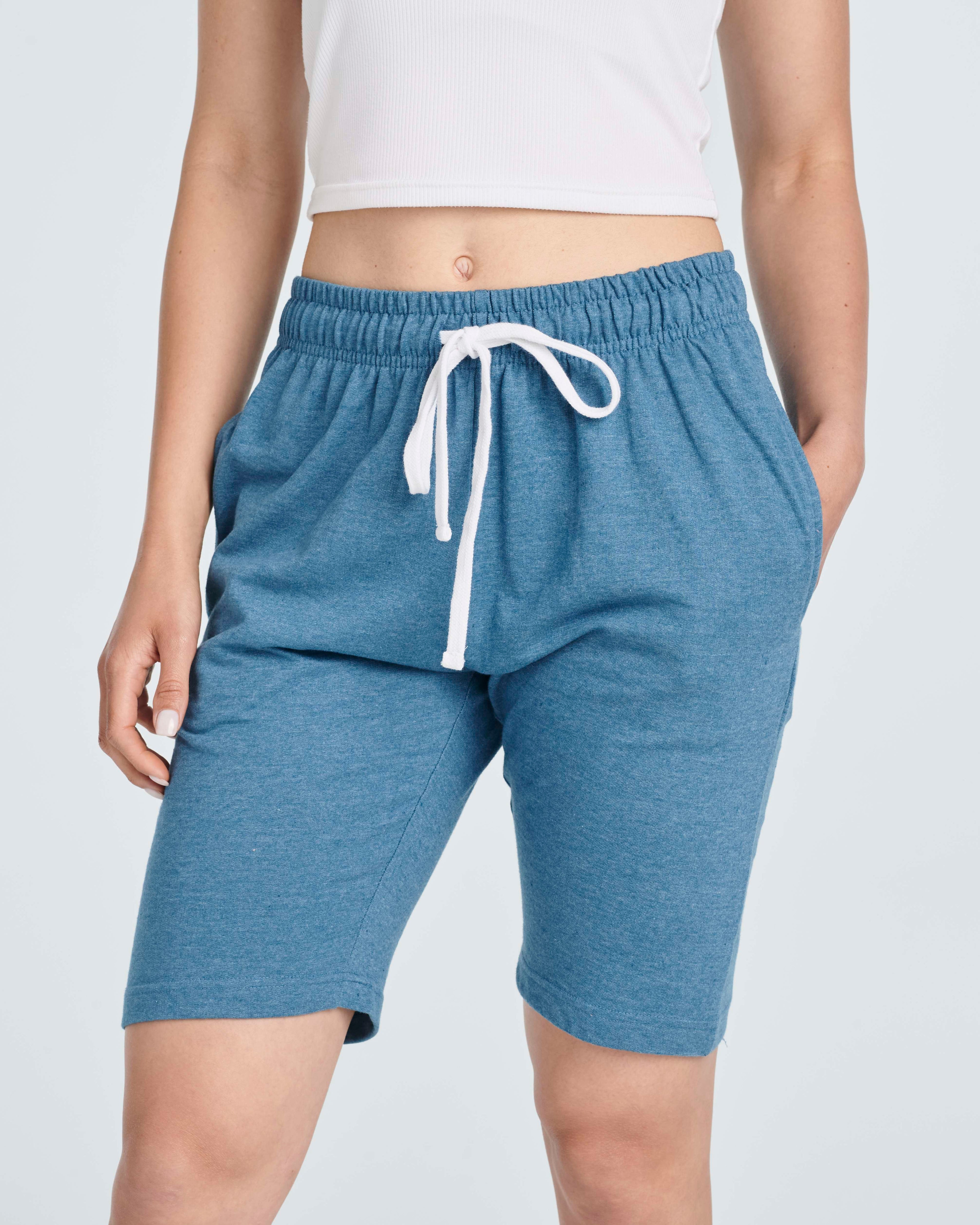 3 Pack: Womens French Terry 9" Bermuda Shorts