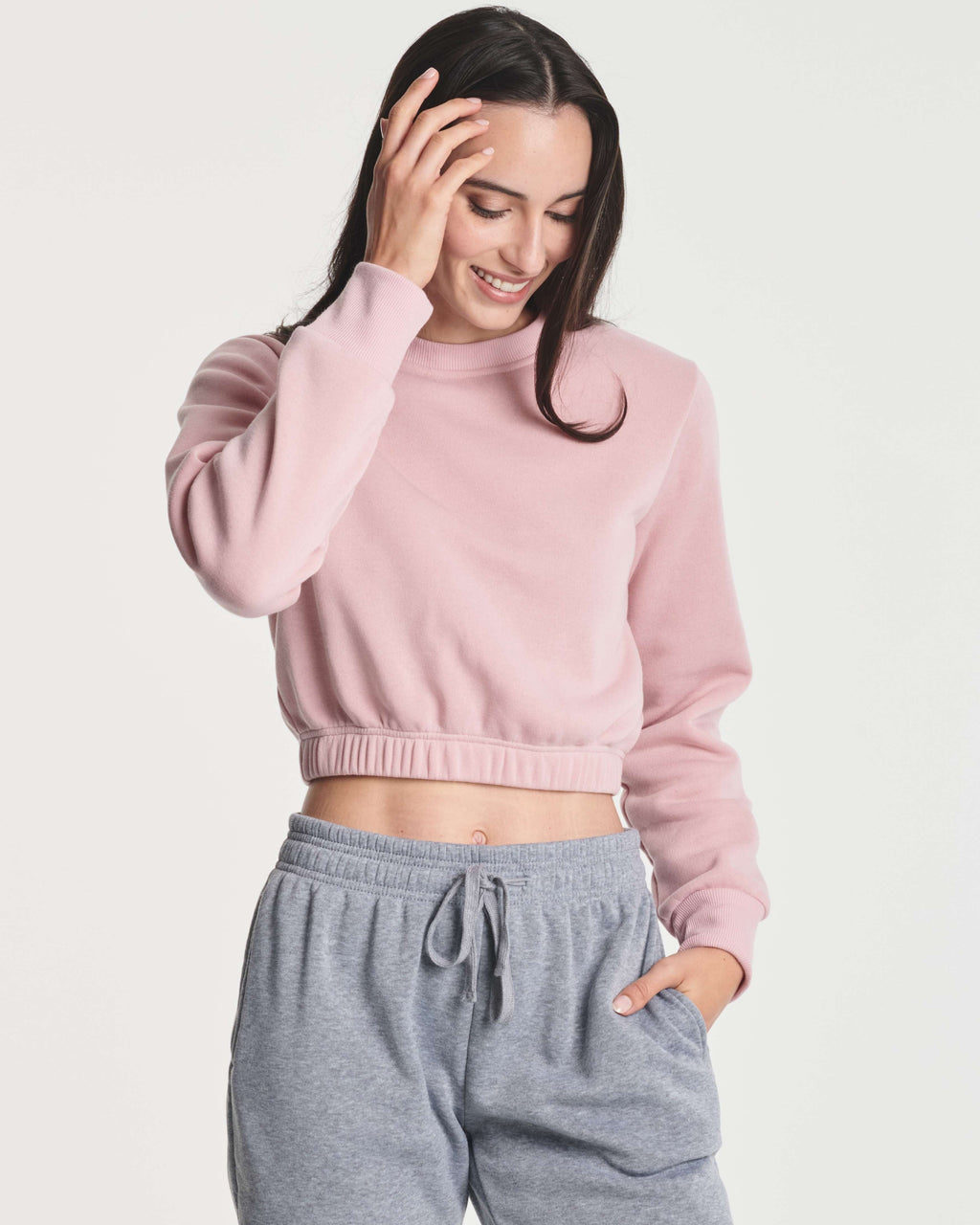 3 Pack: Women's Fleece Cropped Sweatshirt (Available in Plus Size)