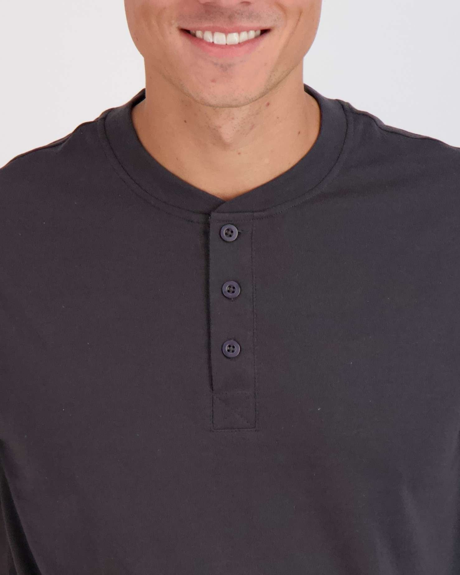 3 Pack: Mens Cotton Short Sleeve Henley T-Shirt