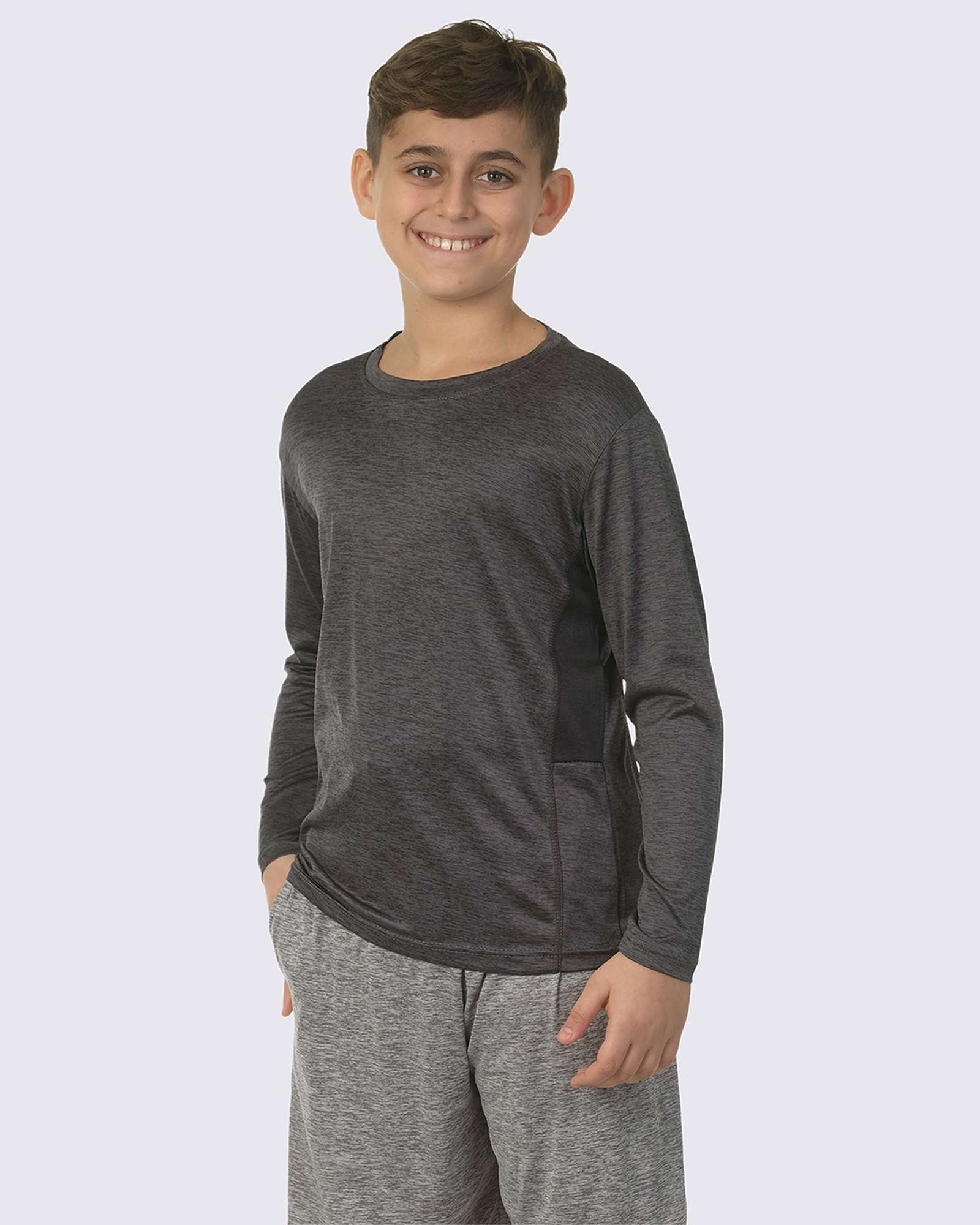 4 Pack: Boys Dry-Fit Active Long-Sleeve T-Shirt