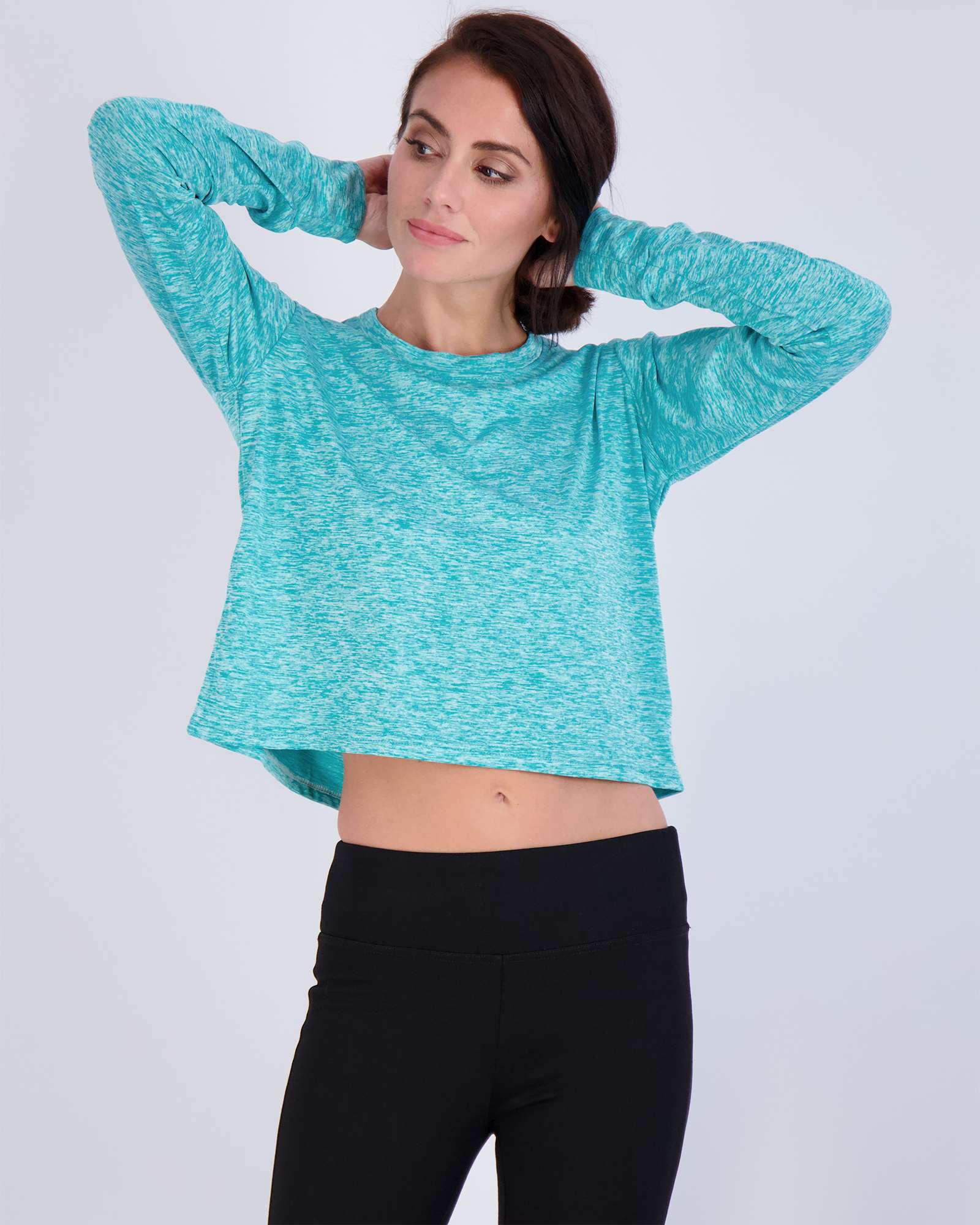 5 Pack: Womens Dry Fit Crop Top Long Sleeve