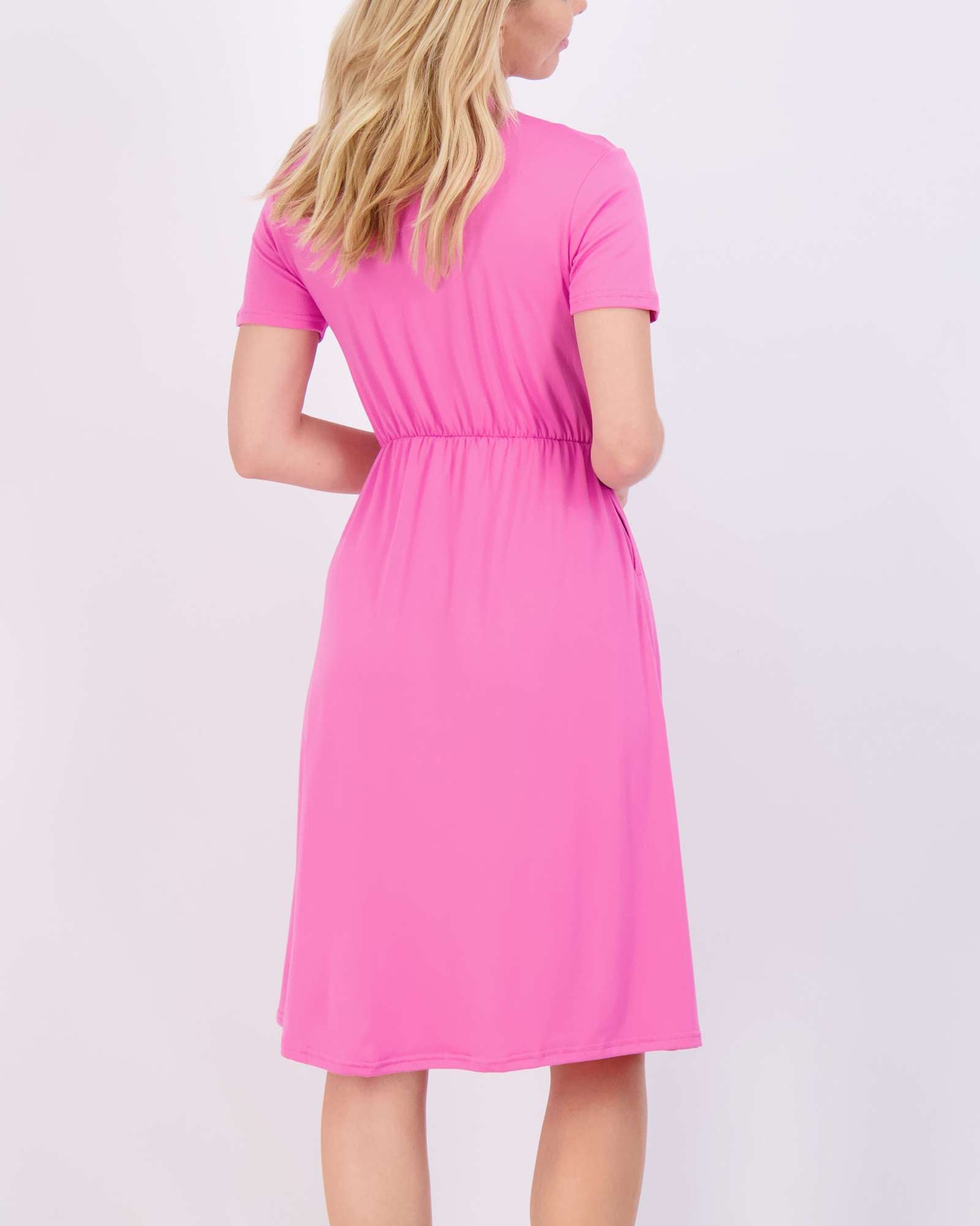 3 Pack: Women's Midi Short Sleeve Soft T-Shirt Dress (Available in Plus Size)