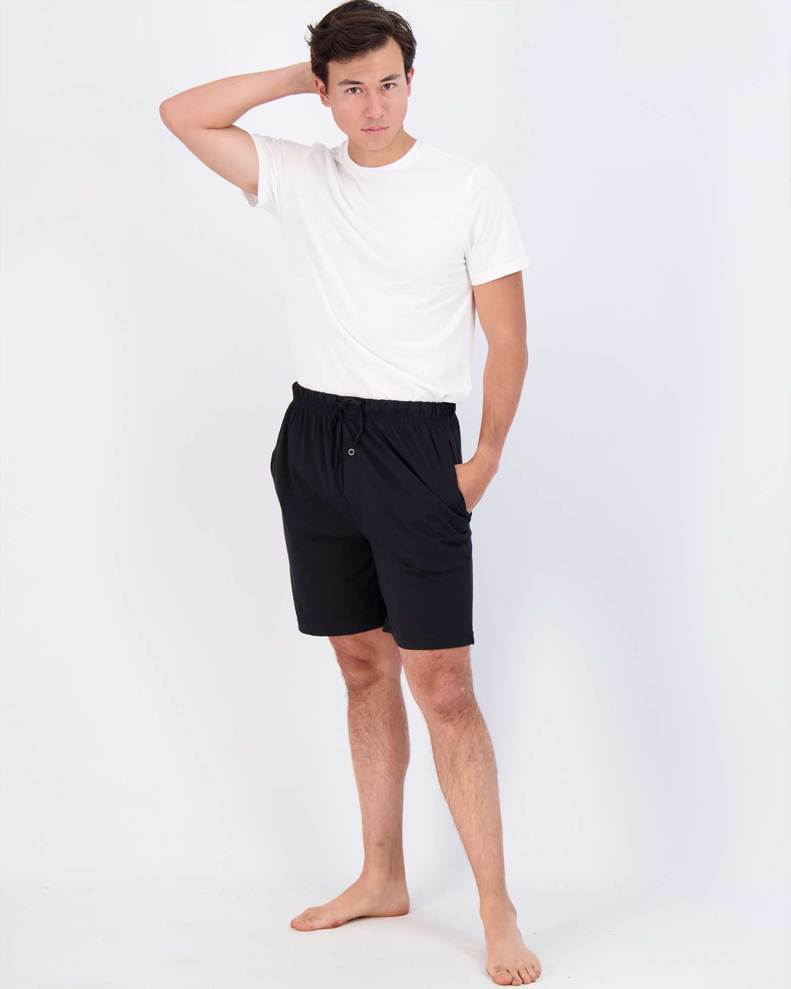 3 Pack:Mens Cotton Sleep Pajama Lounge Shorts