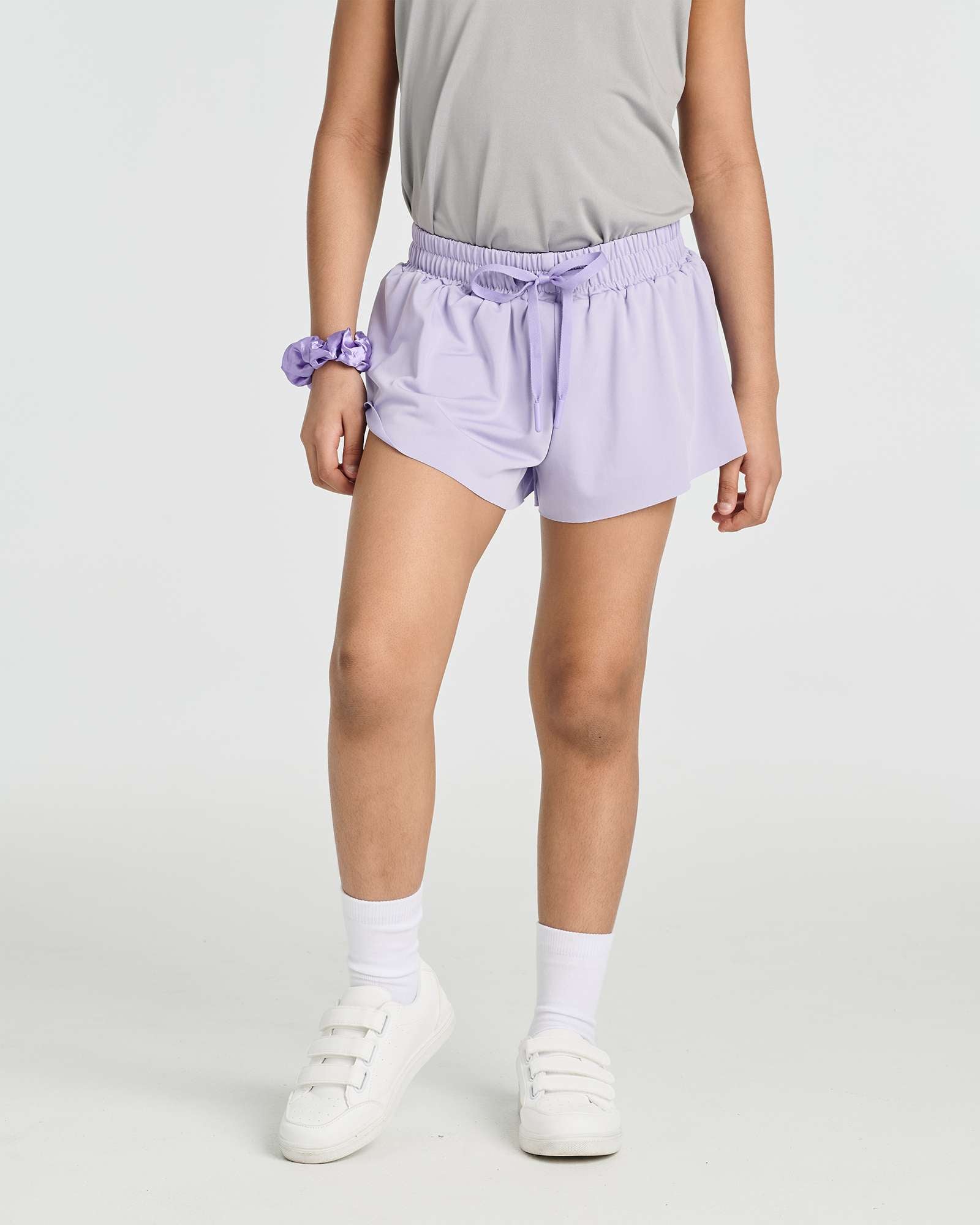 4 Pack: Girls 2-in-1 Flowy Shorts with Spandex Liner Youth Butterfly Skirts - Athletic Dance