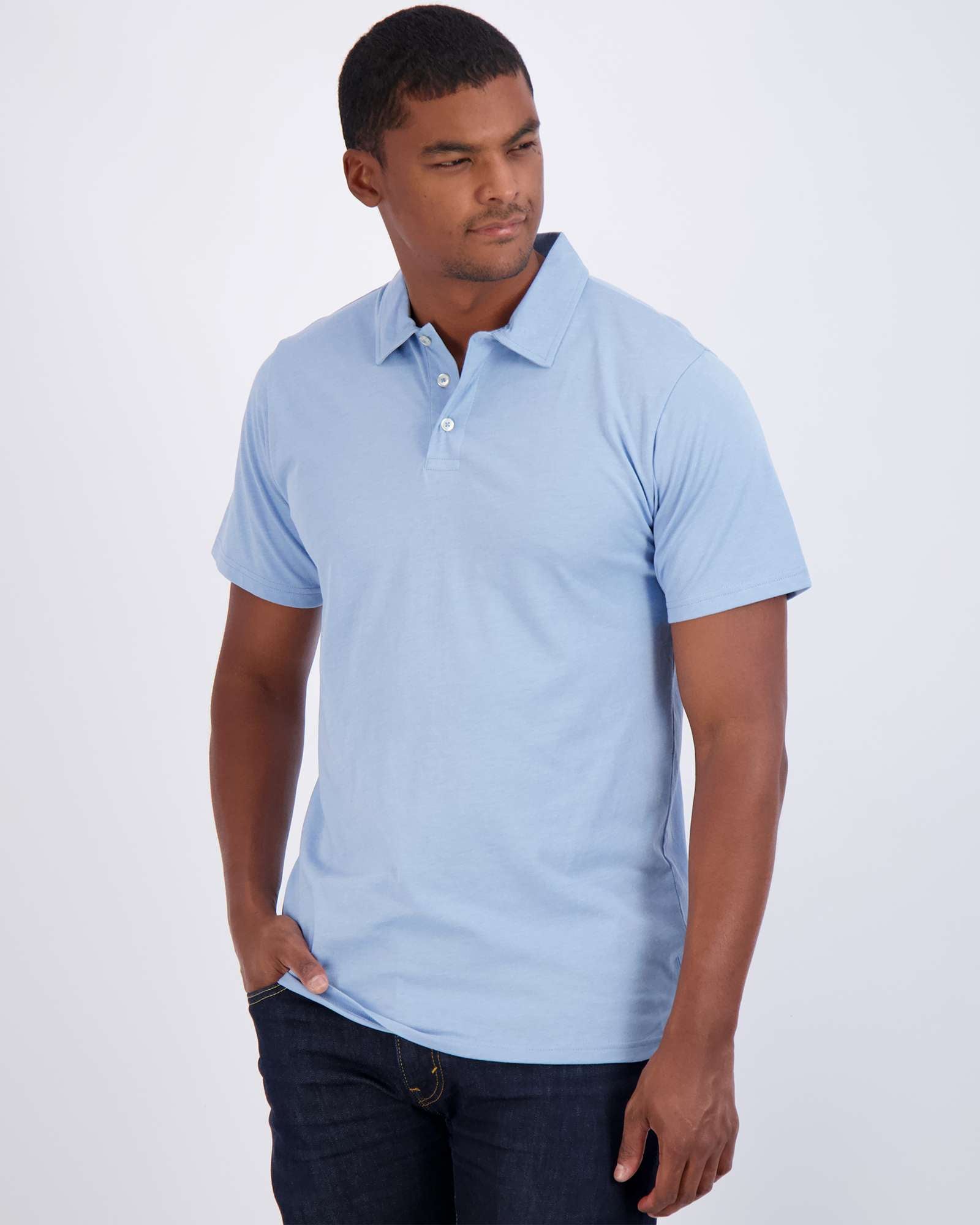 3 Pack: Men's Jersey Cotton Short Sleeve Polo Shirt