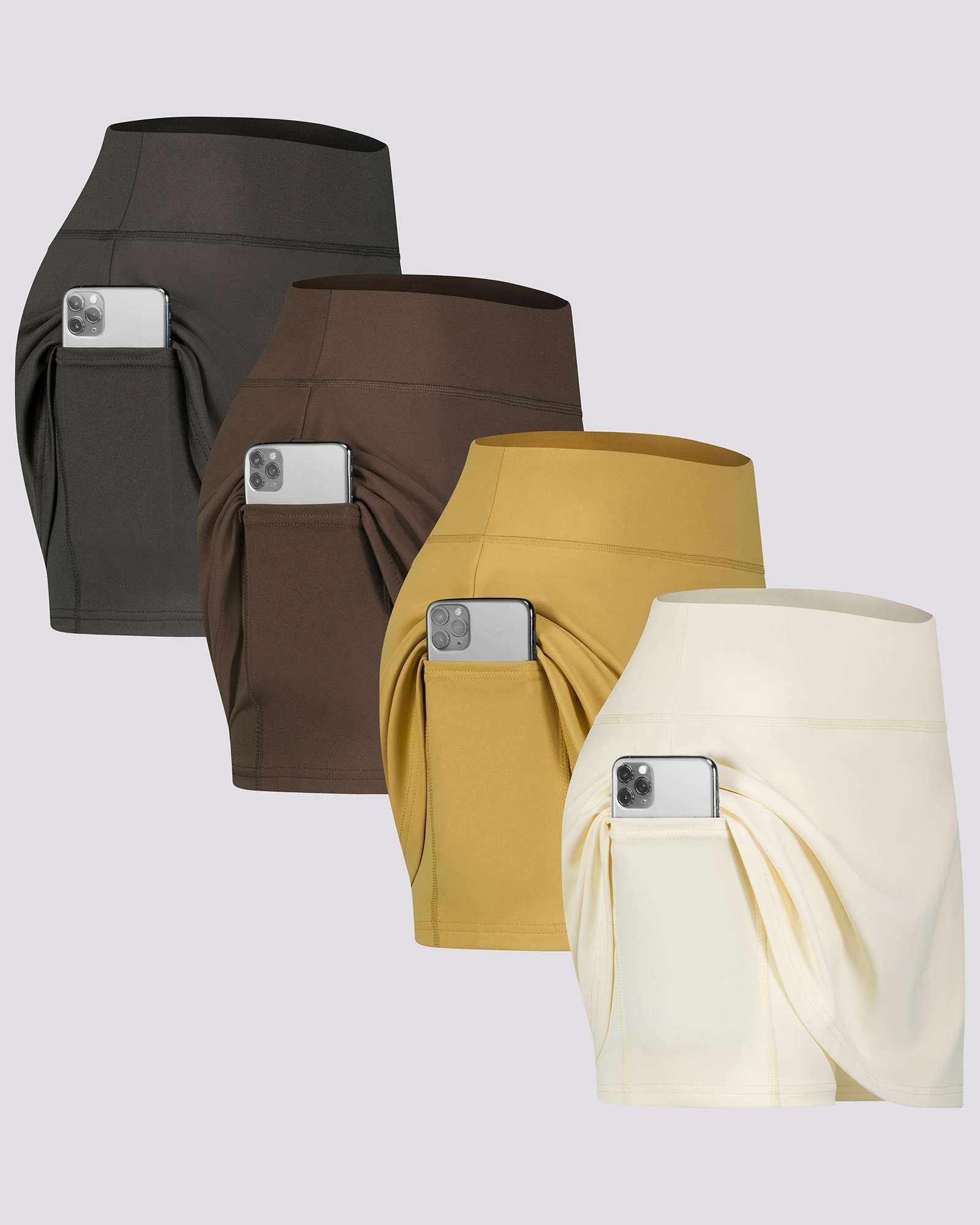 4 Pack: Women's Active Skort (Available in Plus Size)