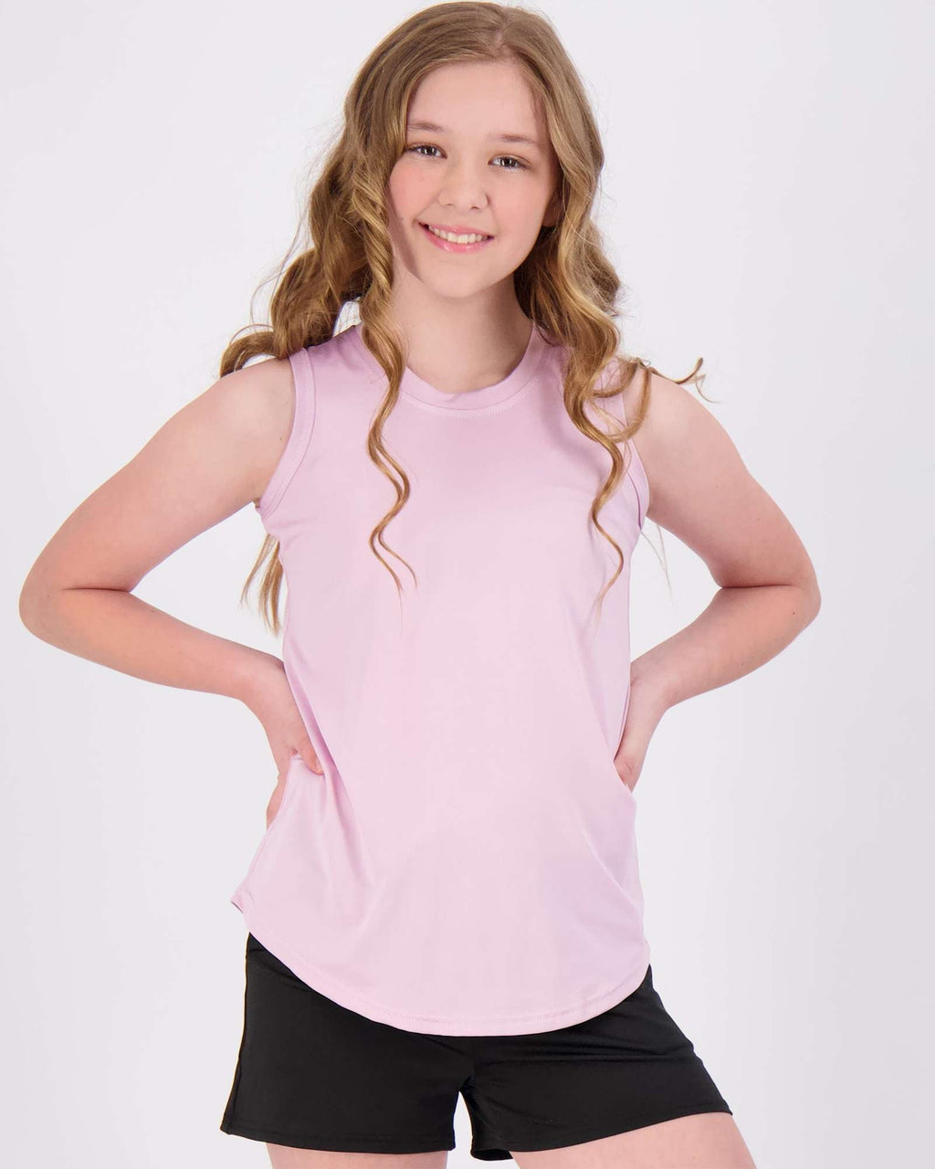 4 Pack: Girls Active Dry Fit Performance Tank Top