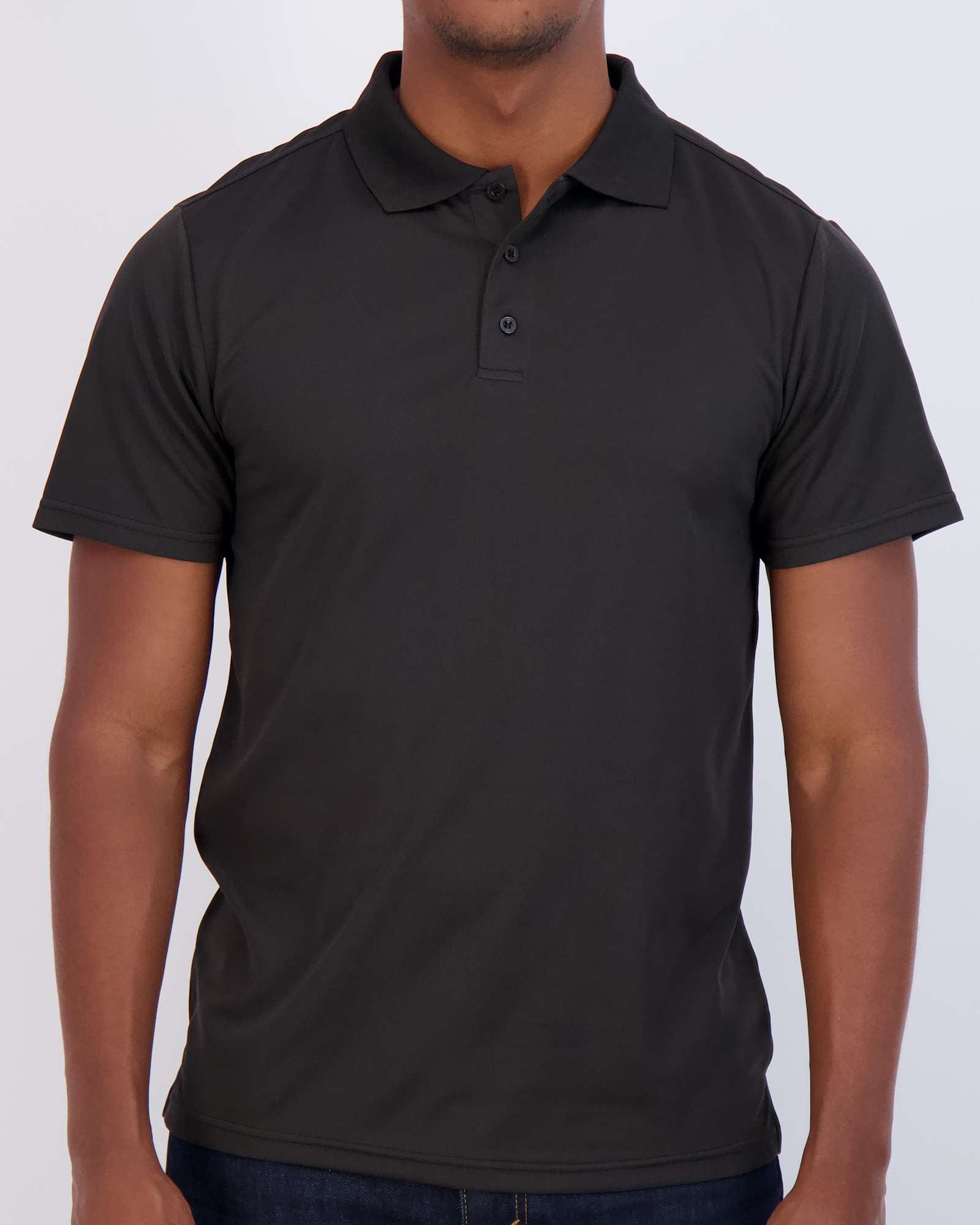 3 Pack: Mens Quick-Dry Short Sleeve Performance Polo Shirt