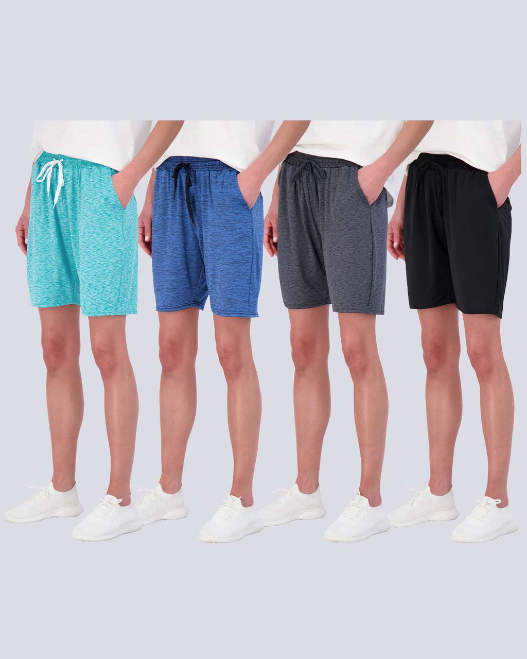 4 Pack: Womens Dry-Fit 7" Bermuda Shorts