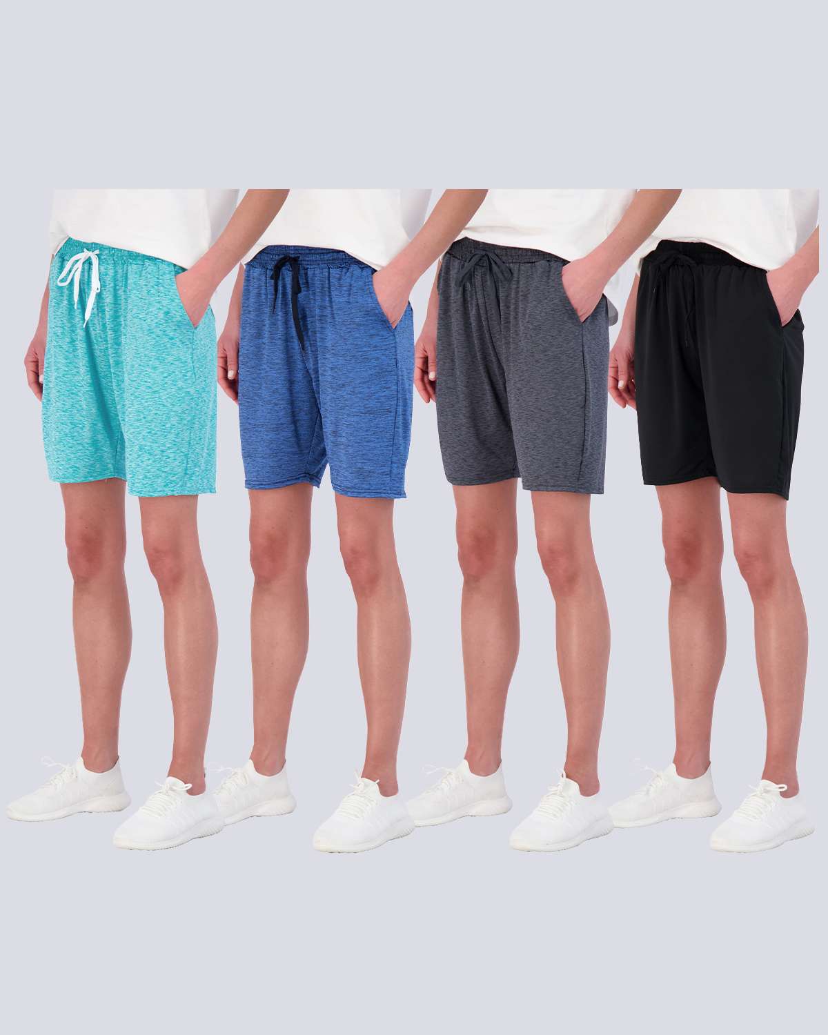 4 Pack: Womens Dry-Fit 7" Bermuda Shorts