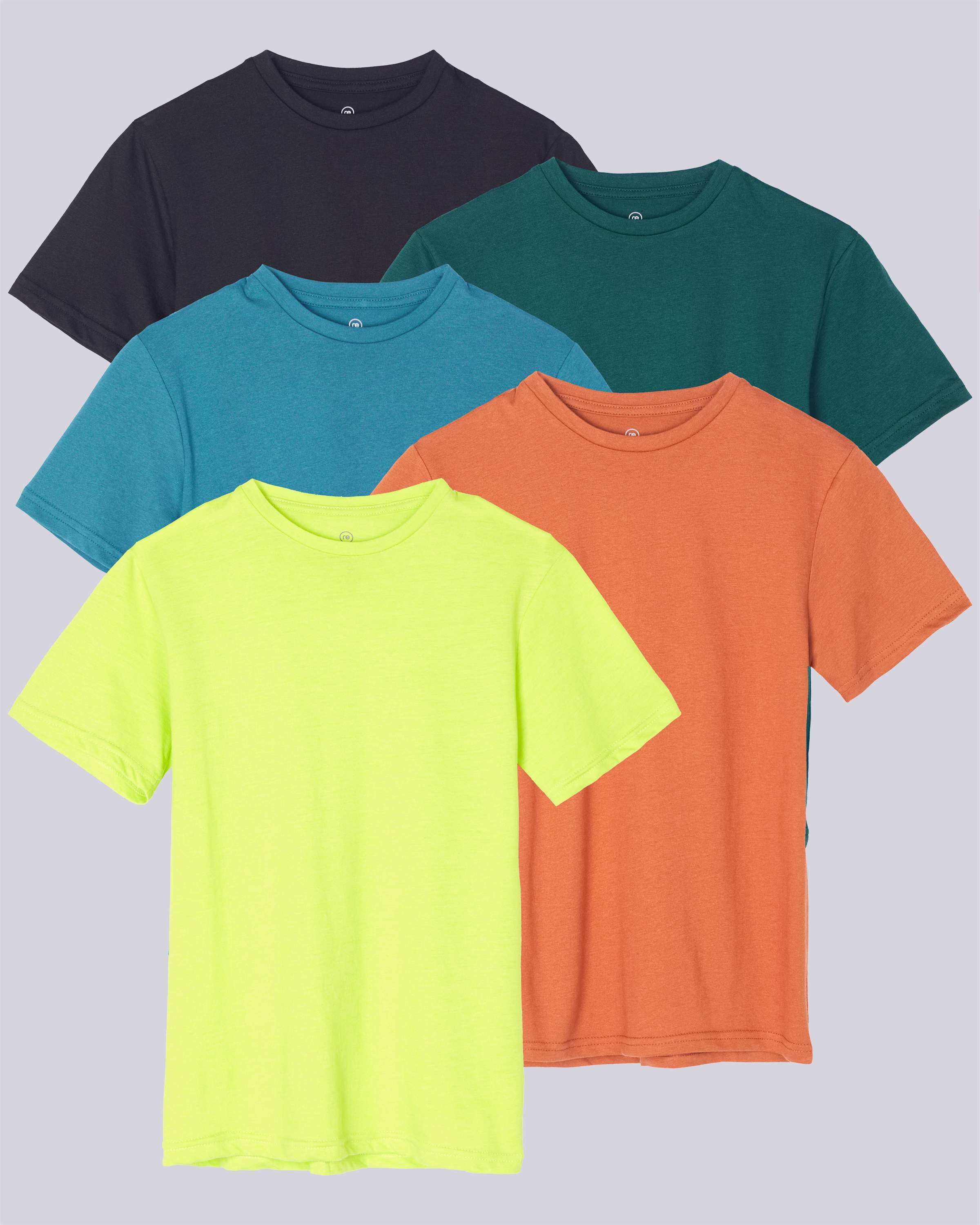 5 Pack: Boys' Cotton Short Sleeve T-Shirts
