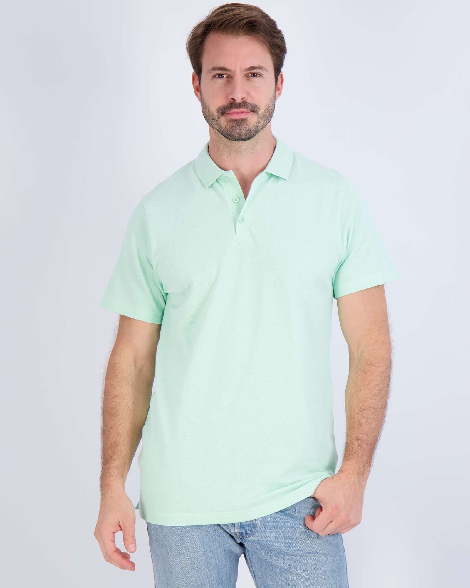 3 Pack: Mens Cotton Pique Short Sleeve Polo Shirt