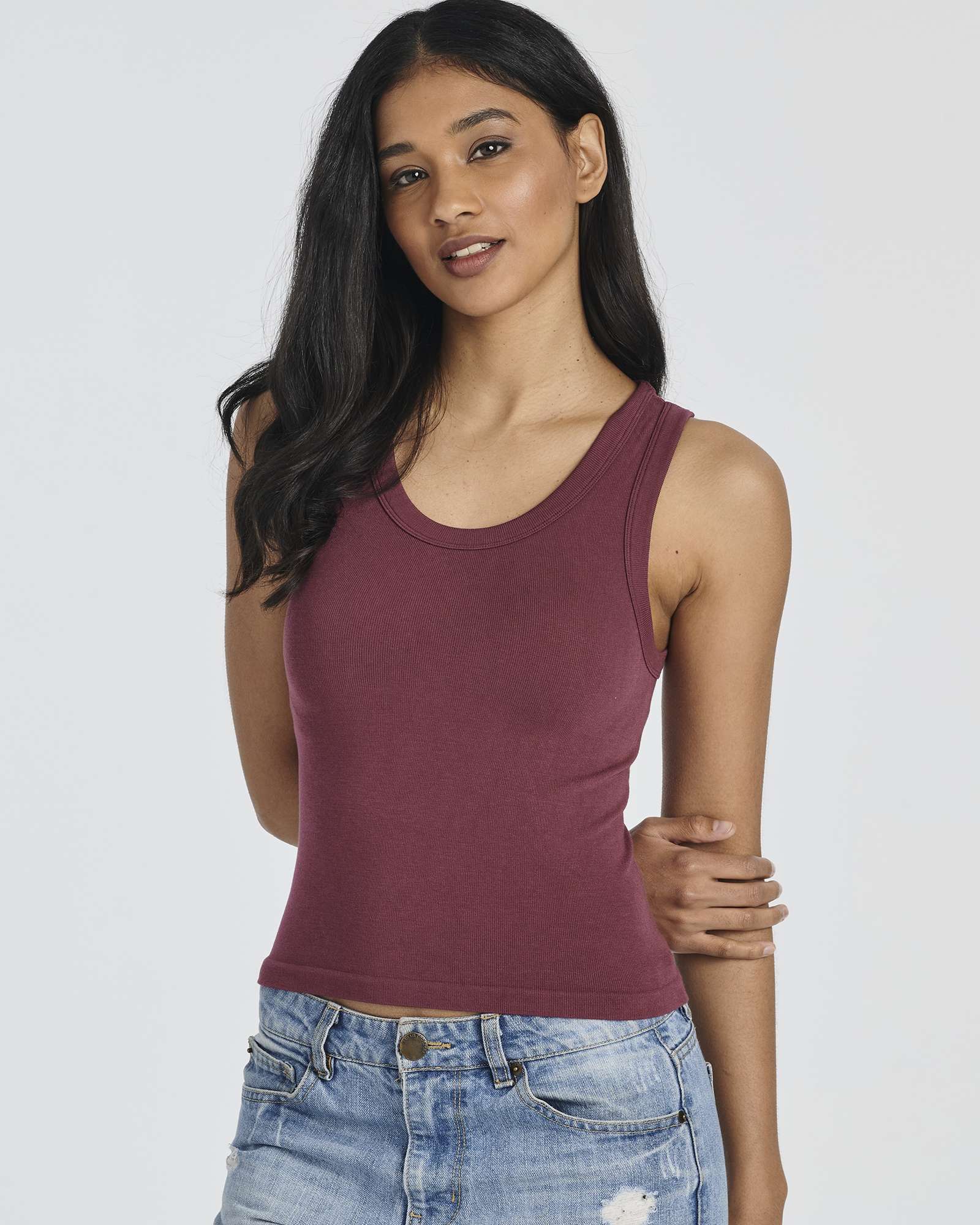 5 Pack: Women's Seamless Ribbed Cropped Tank Top