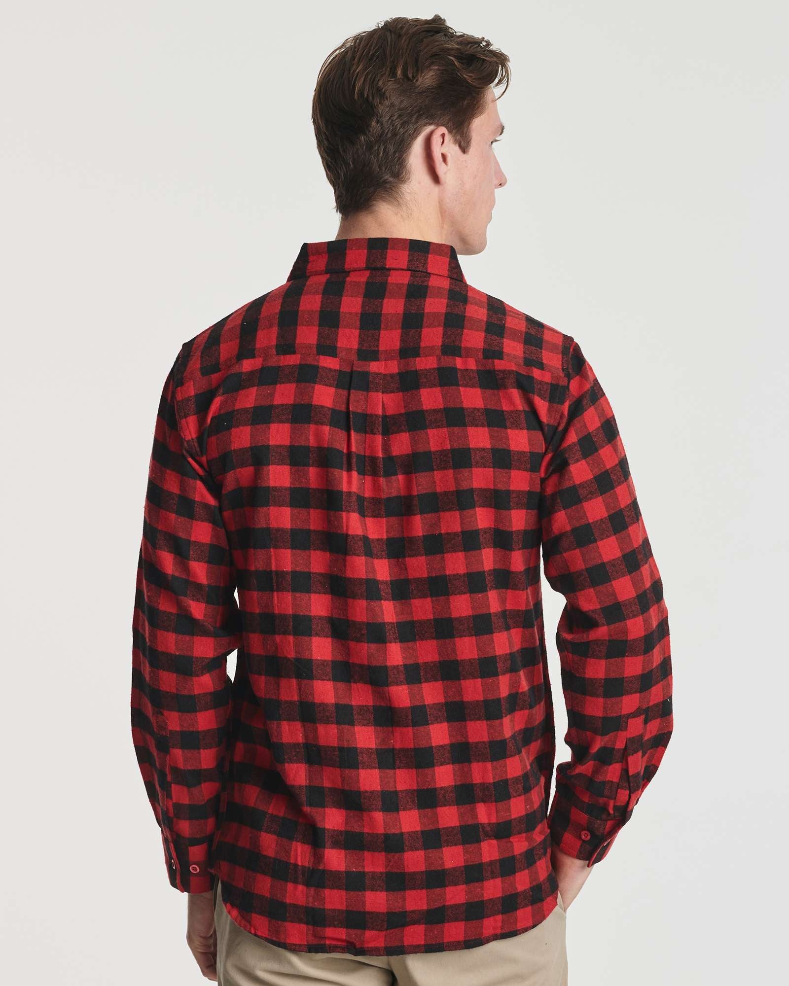 3 Pack: Men's Long-Sleeve Flannel Shirt