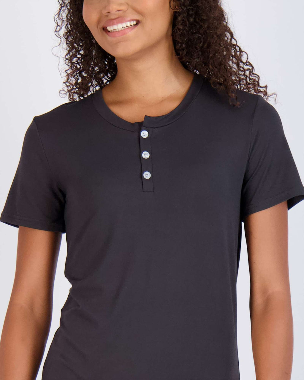 3 Pack: Womens Short Sleeve Henley Nightshirt Nightgown Sleep Dress