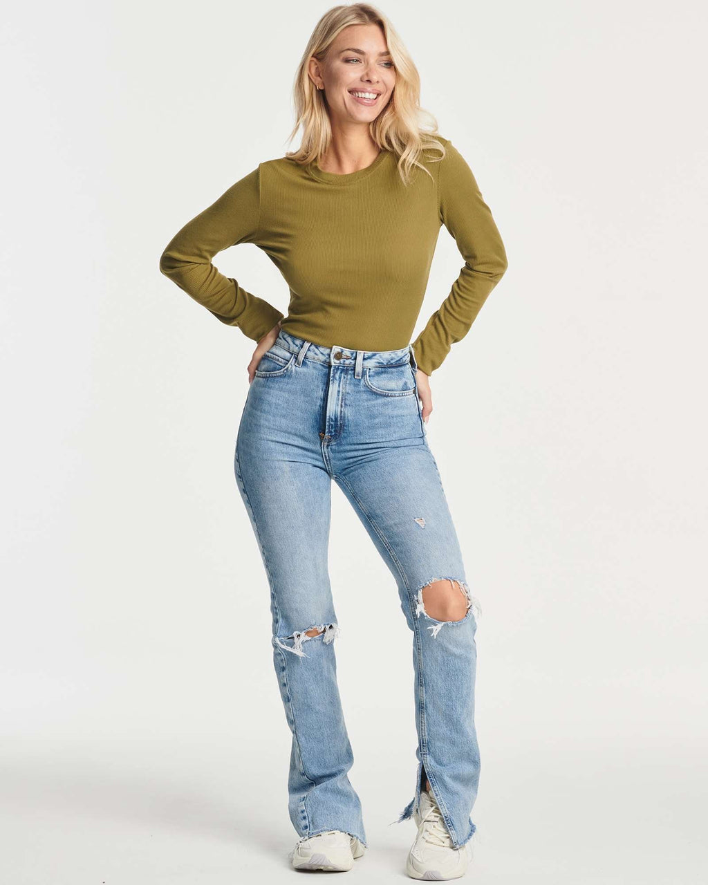 3 Pack: Women's Long Sleeve Ribbed Bodysuit