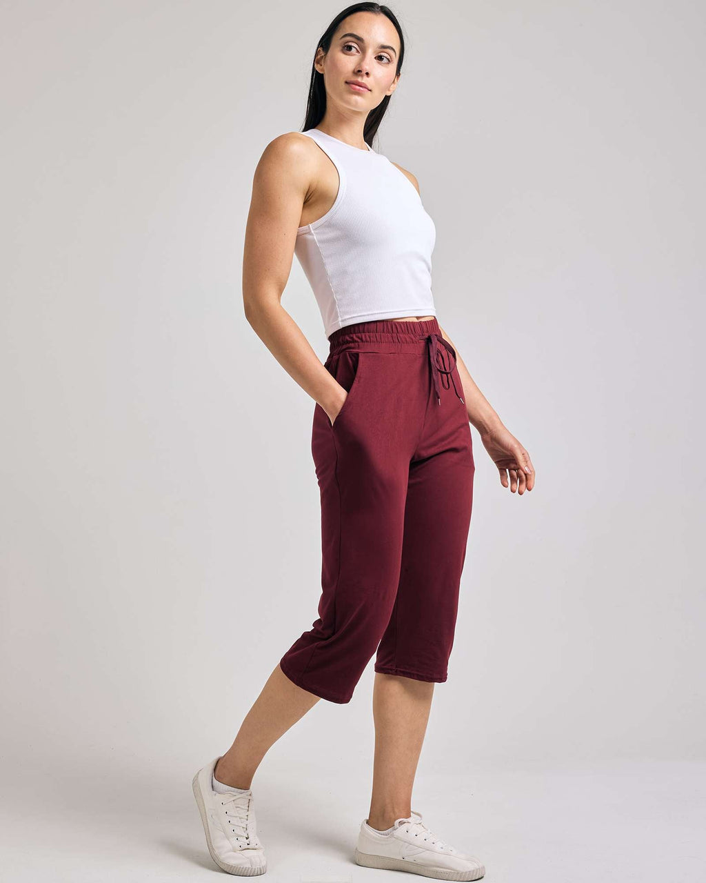 3 Pack: Women's Capri Open Bottom Sweatpants