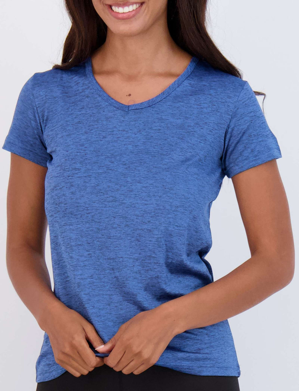 5 Pack: Womens Short Sleeve Dry-Fit V-Neck T-Shirt