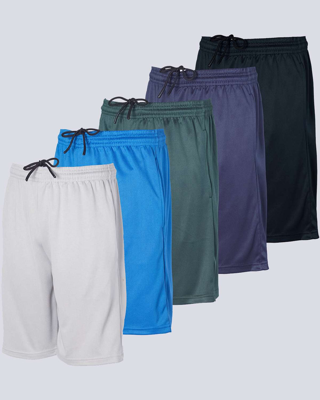 5 Pack: Boys' Athletic Basketball Shorts