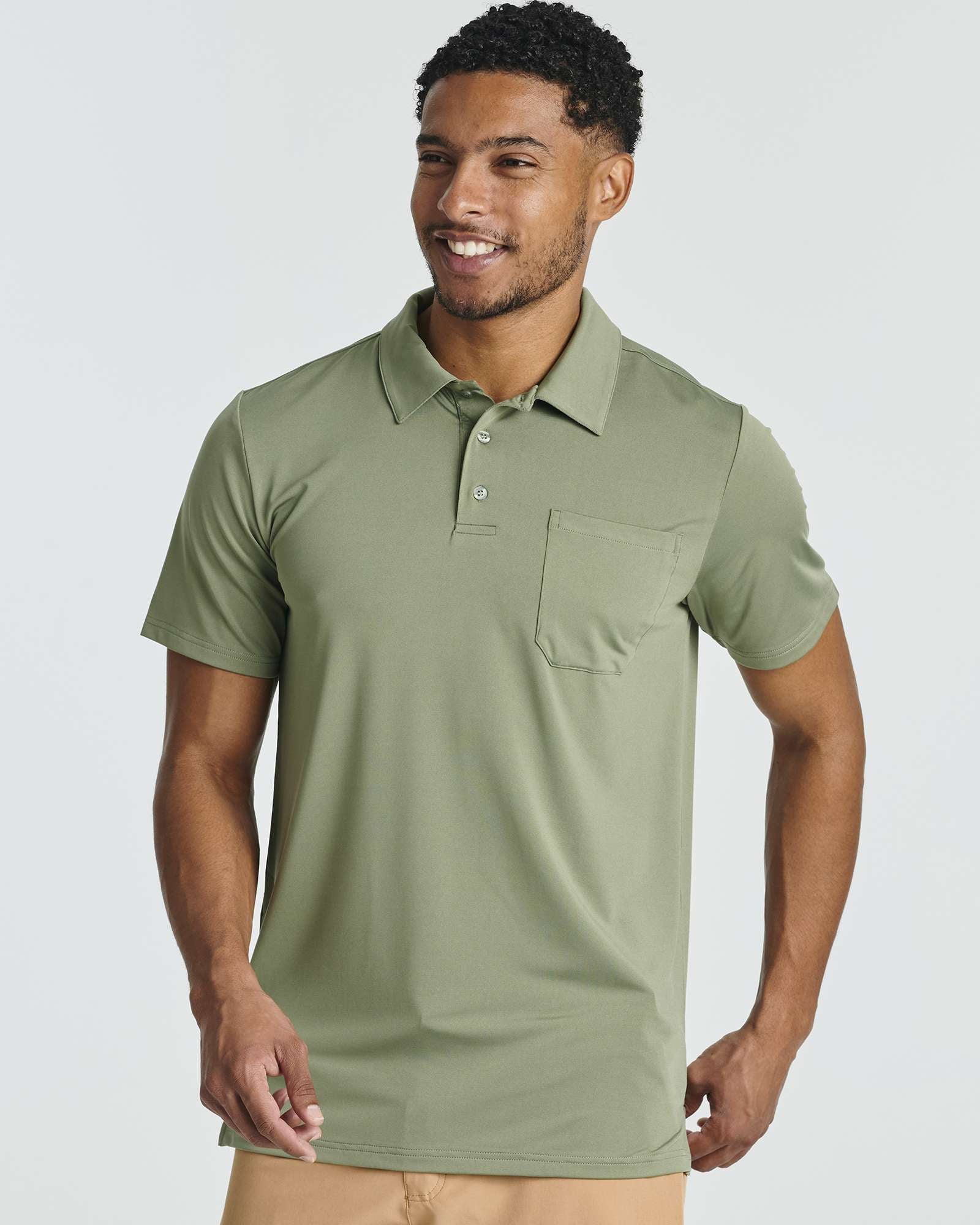 3 Pack: Men's Short Sleeve Pocket Polo Shirt (Available in Big & Tall)