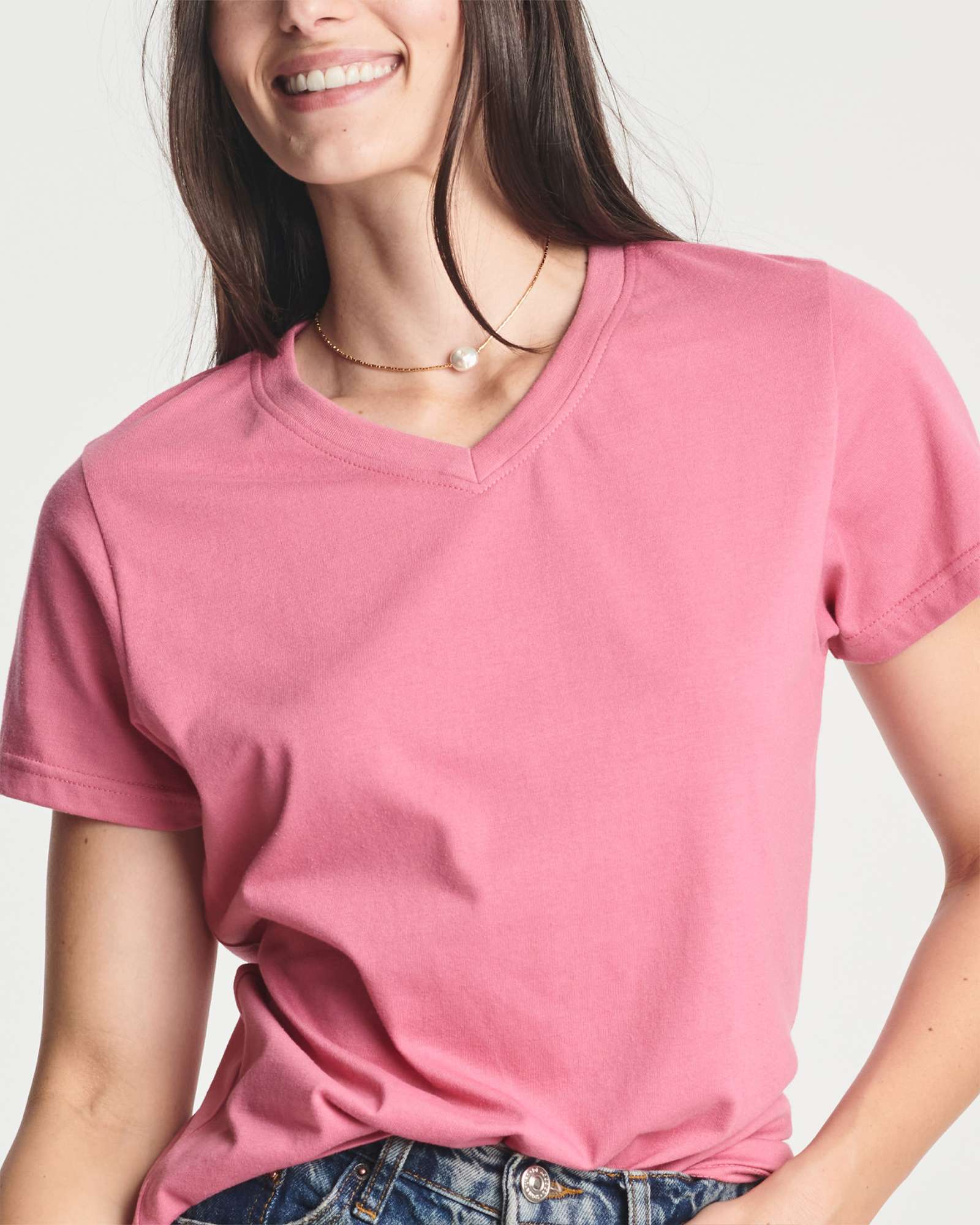 4 Pack: Women's Short-Sleeve V-Neck T-Shirt (Available in Plus Size)