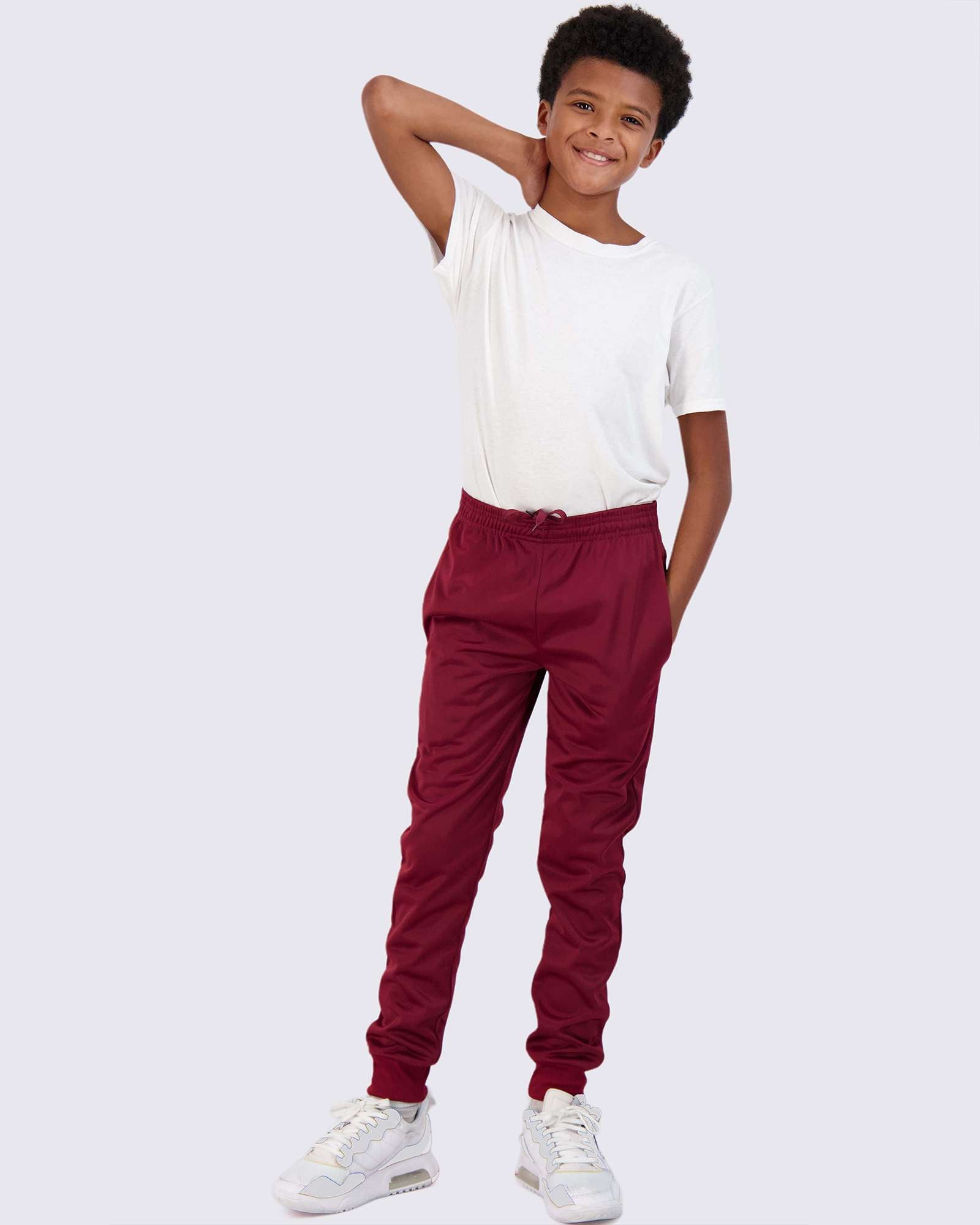 3 Pack: Boys Active Fleece-Lined Tricot Jogger Sweatpants