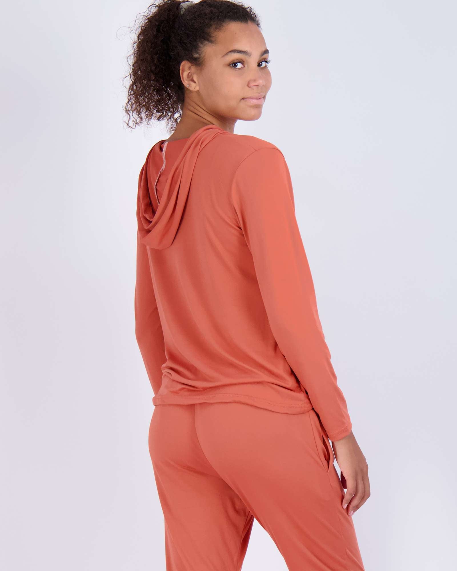 4 Piece: Womens Long Sleeve Henley & Jogger Lounge Pajama Set