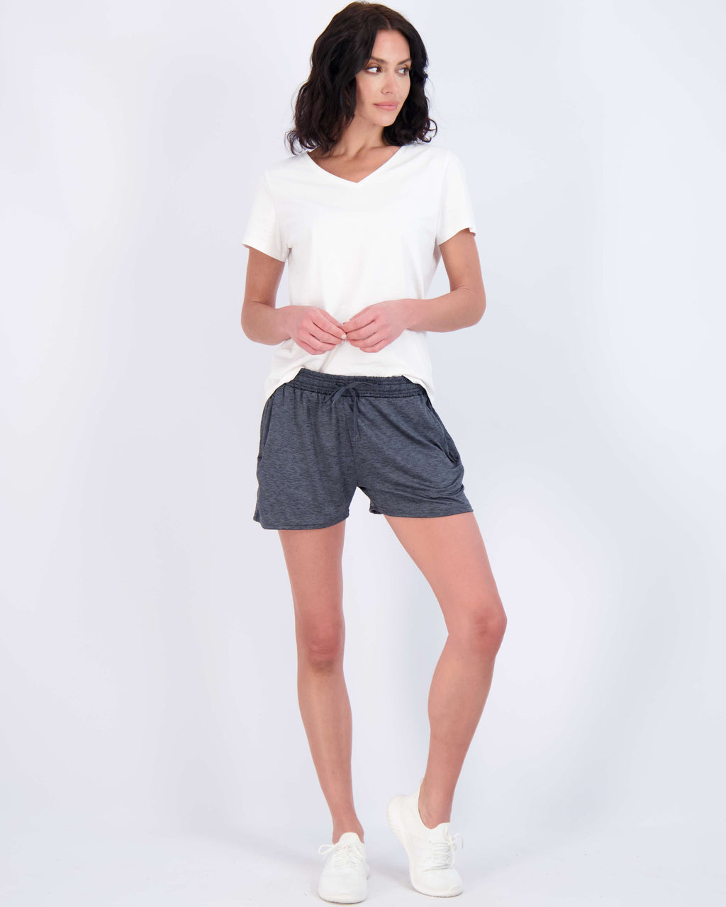 4 Pack: Womens Active Dry-Fit Shorts with Zipper Pockets