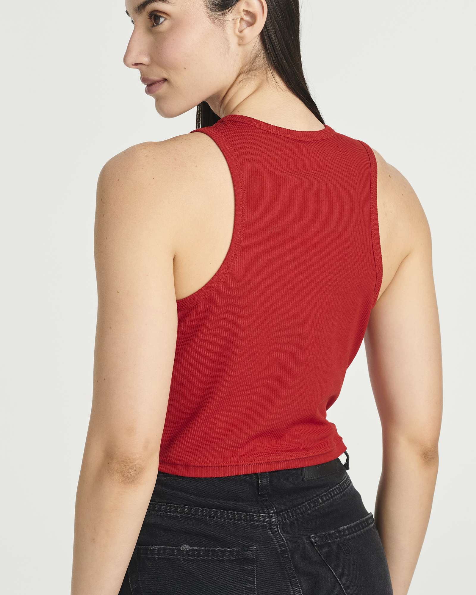 5 Pack: Women's Ribbed Sleeveless Cropped Tank Top