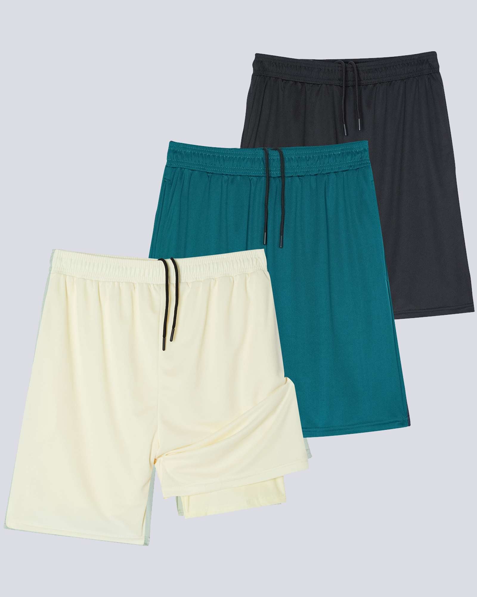 3 Pack: Men's 2-in-1 7" Running Shorts with Compression Liner (Available in Big & Tall)