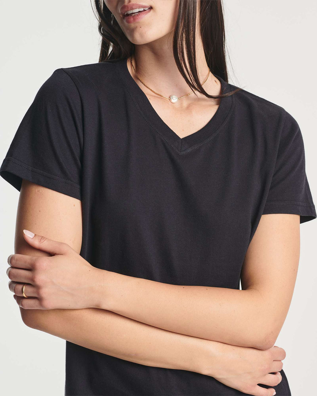 4 Pack: Women's Short-Sleeve V-Neck T-Shirt (Available in Plus Size)