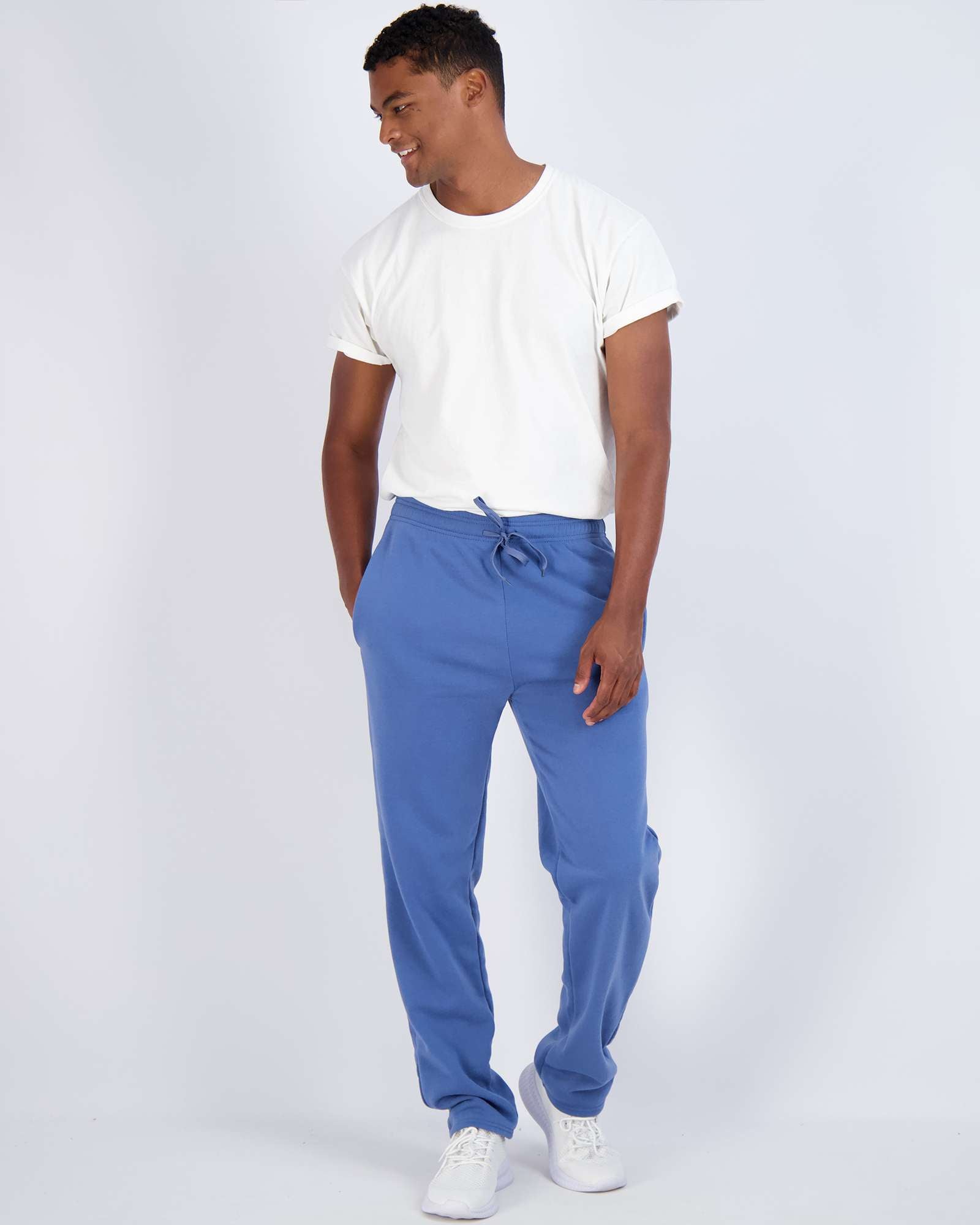 3 Pack: Mens Fleece Open Bottom Sweatpants