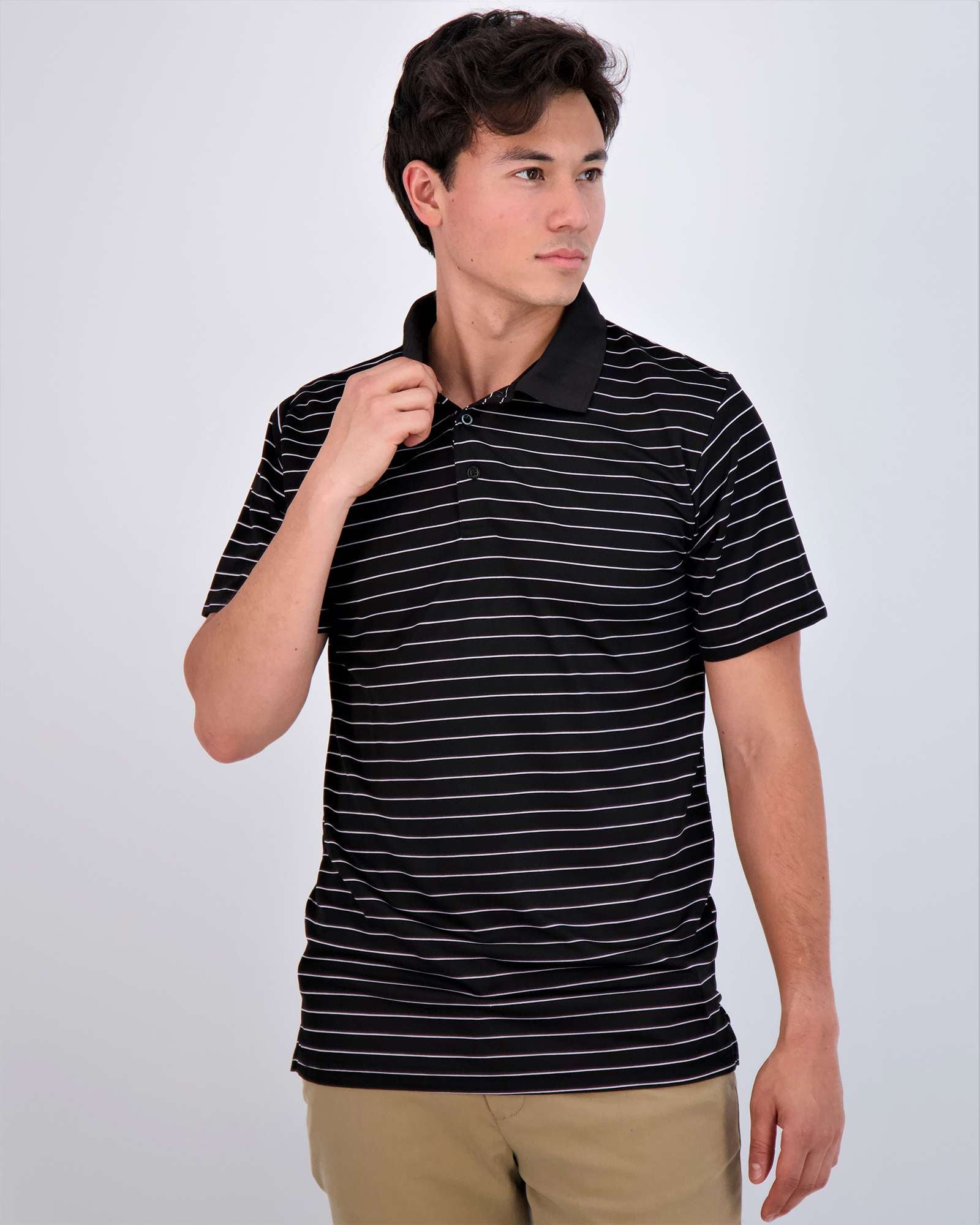 3 Pack: Mens Quick-Dry Short Sleeve Performance Polo Shirt